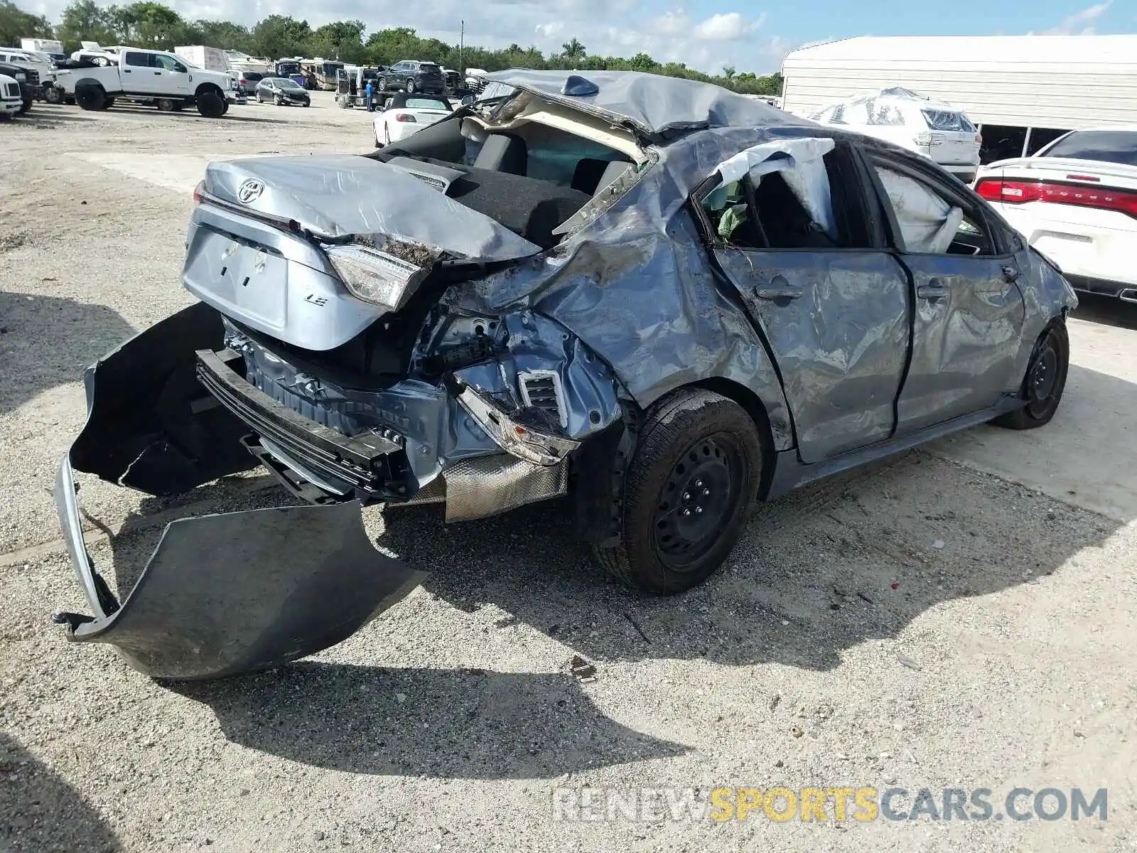 4 Фотография поврежденного автомобиля JTDEPRAE0LJ063503 TOYOTA COROLLA 2020