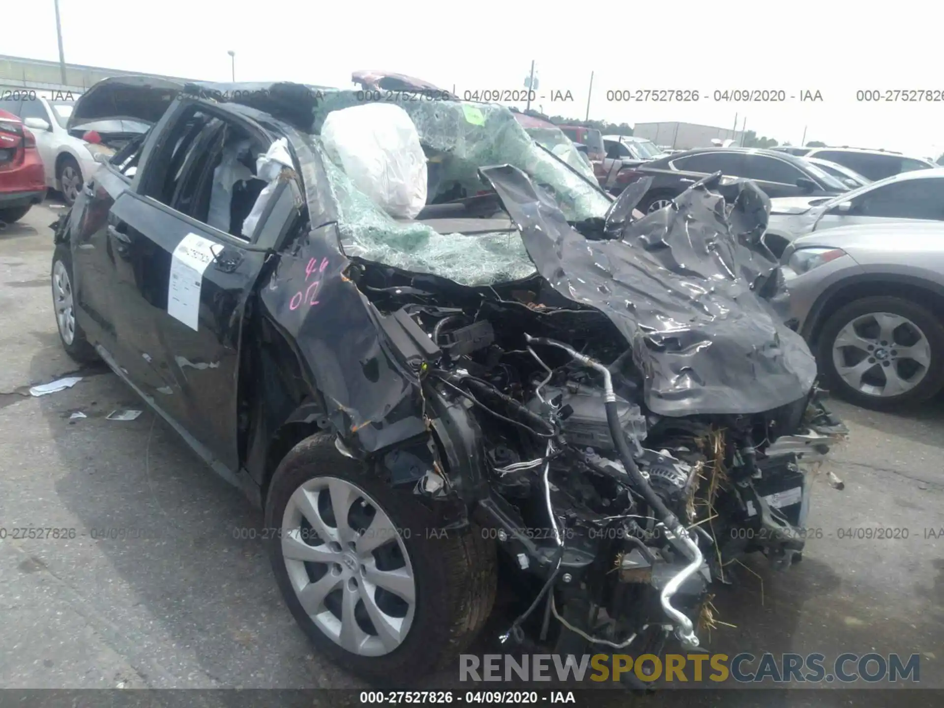 1 Photograph of a damaged car JTDEPRAE0LJ063887 TOYOTA COROLLA 2020