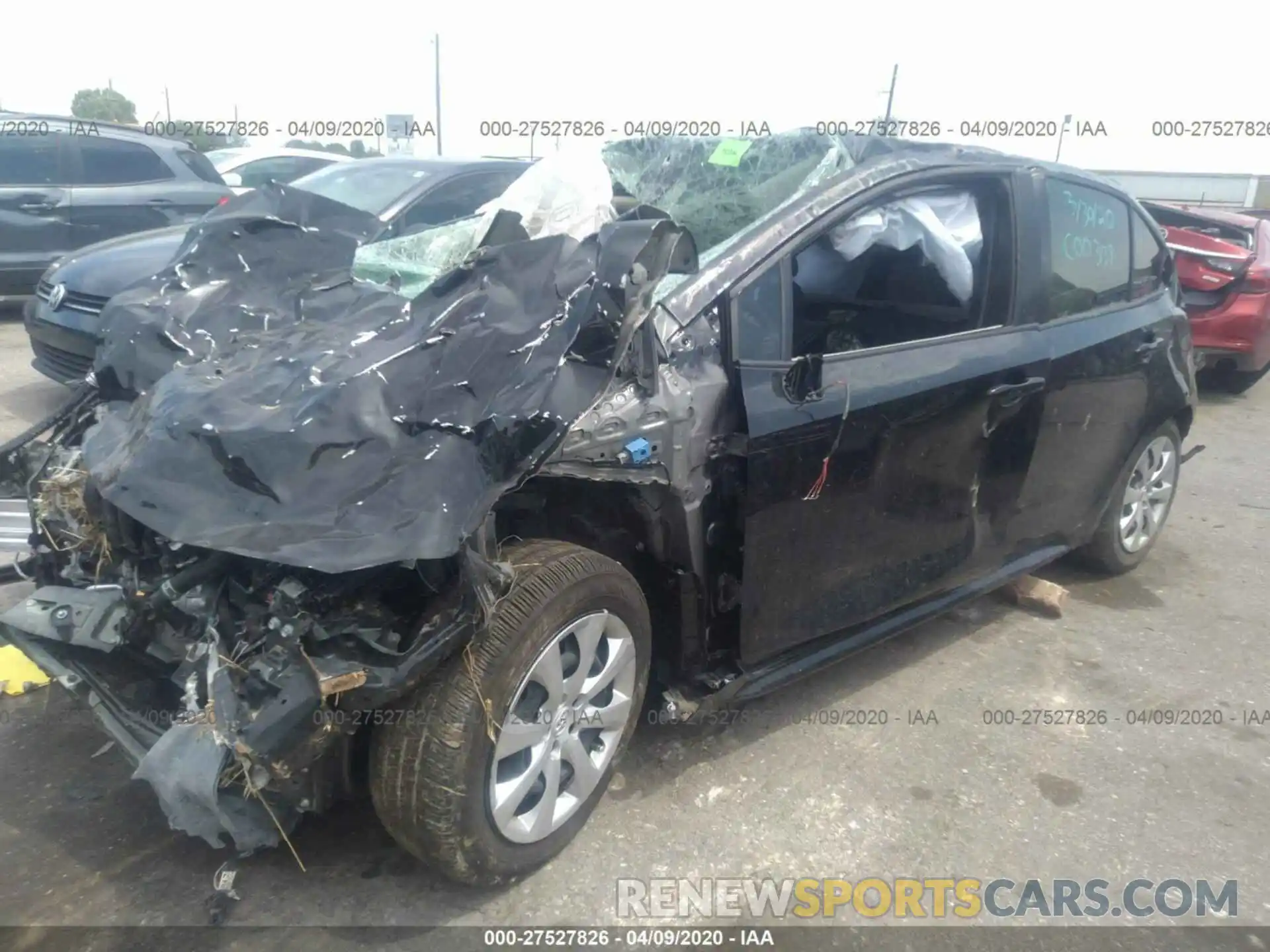 2 Фотография поврежденного автомобиля JTDEPRAE0LJ063887 TOYOTA COROLLA 2020