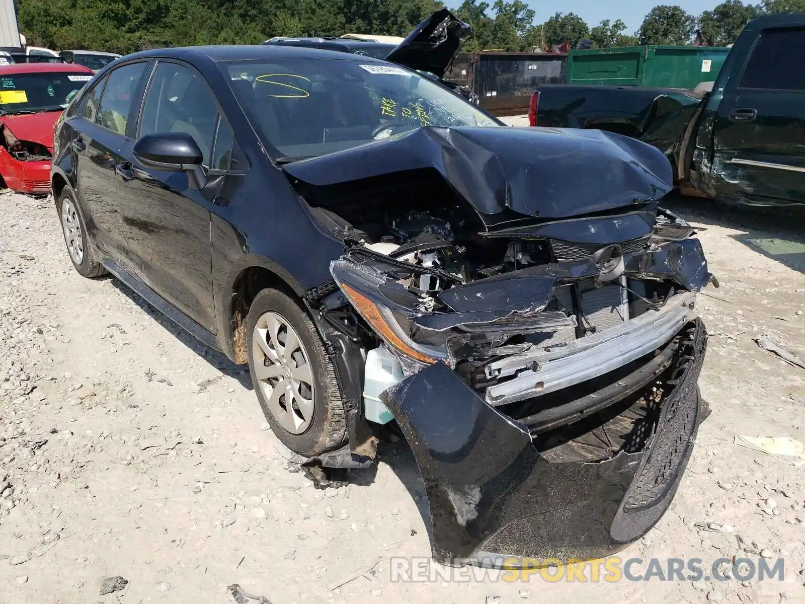 1 Photograph of a damaged car JTDEPRAE0LJ064053 TOYOTA COROLLA 2020