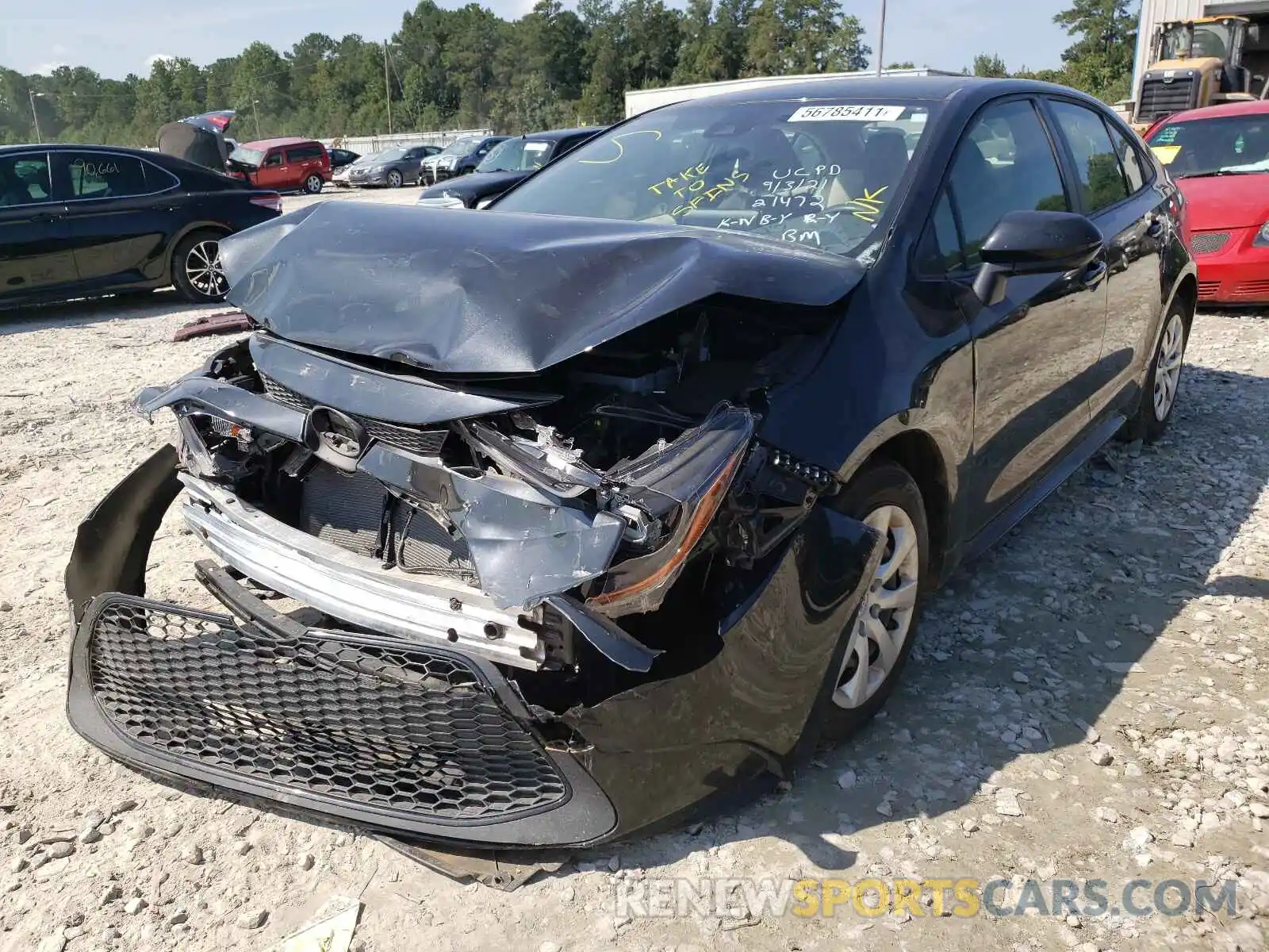 2 Photograph of a damaged car JTDEPRAE0LJ064053 TOYOTA COROLLA 2020