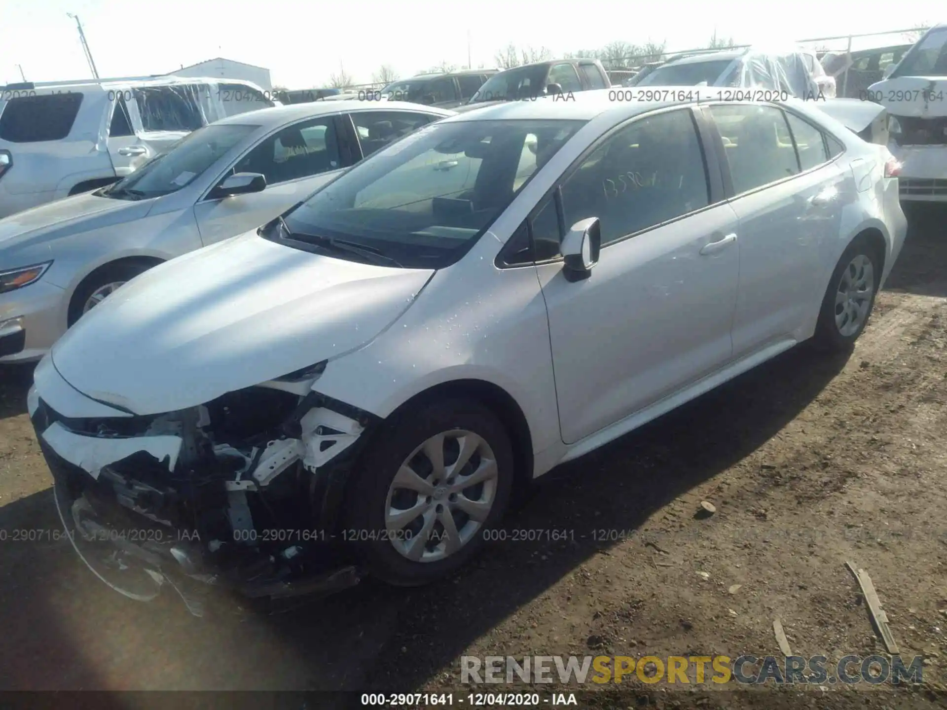 2 Photograph of a damaged car JTDEPRAE0LJ064327 TOYOTA COROLLA 2020