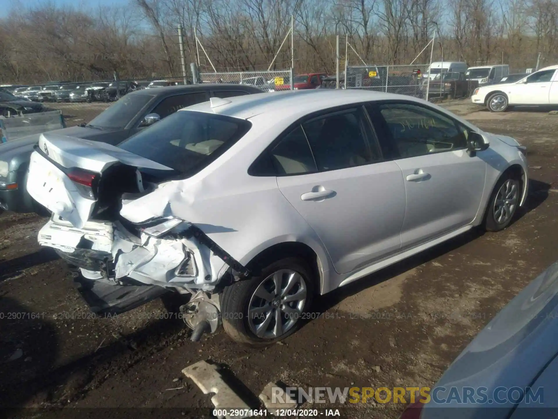 4 Photograph of a damaged car JTDEPRAE0LJ064327 TOYOTA COROLLA 2020