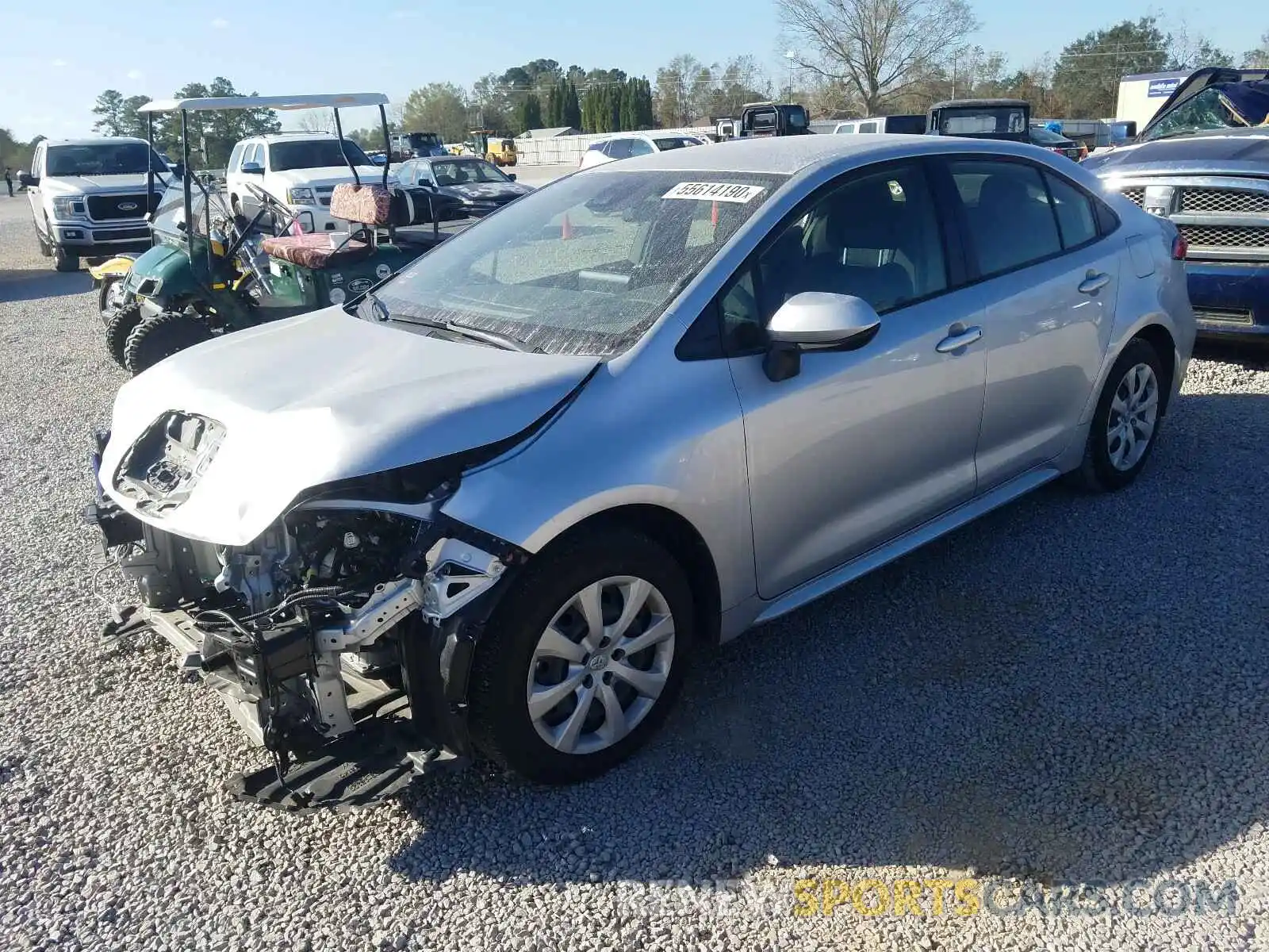 2 Photograph of a damaged car JTDEPRAE0LJ064733 TOYOTA COROLLA 2020