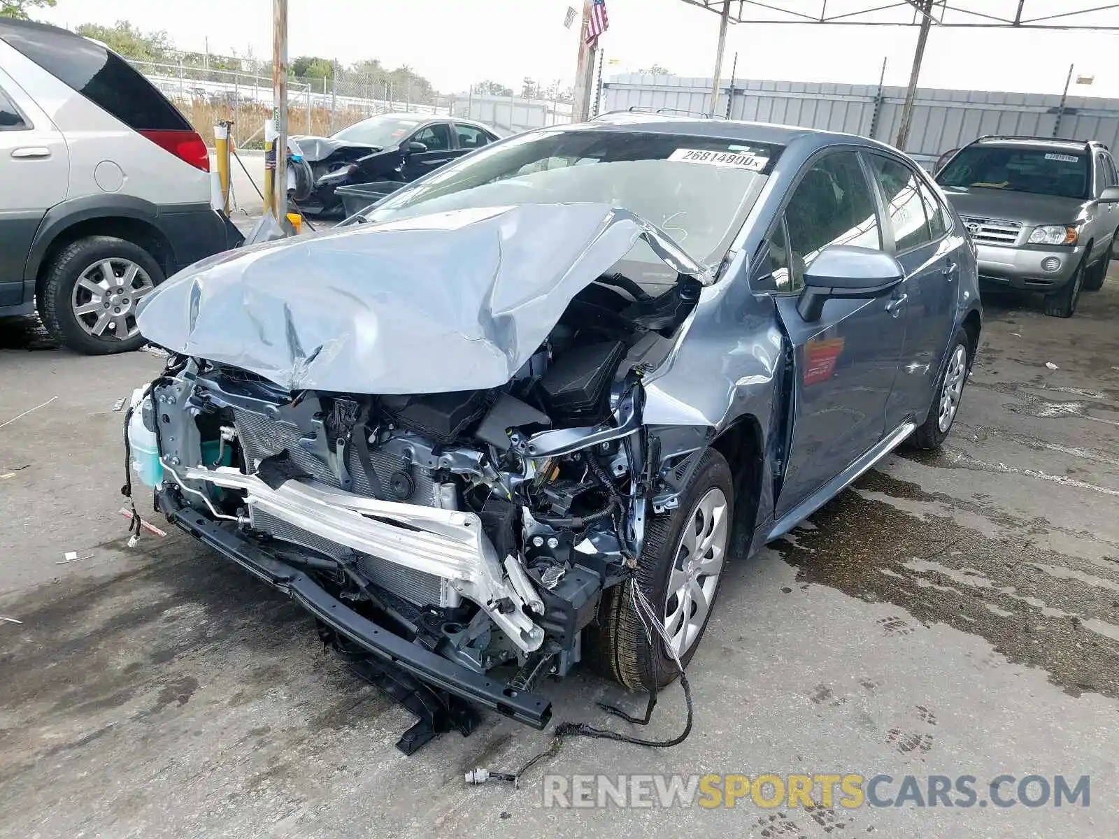 2 Photograph of a damaged car JTDEPRAE0LJ064800 TOYOTA COROLLA 2020