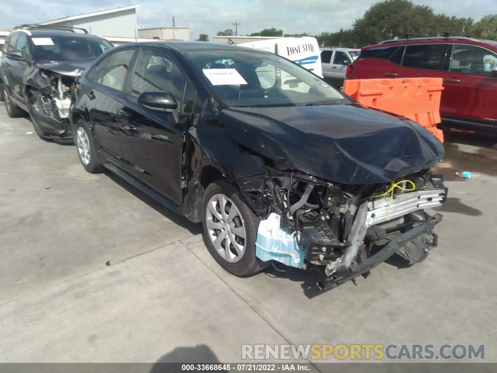 1 Photograph of a damaged car JTDEPRAE0LJ065364 TOYOTA COROLLA 2020