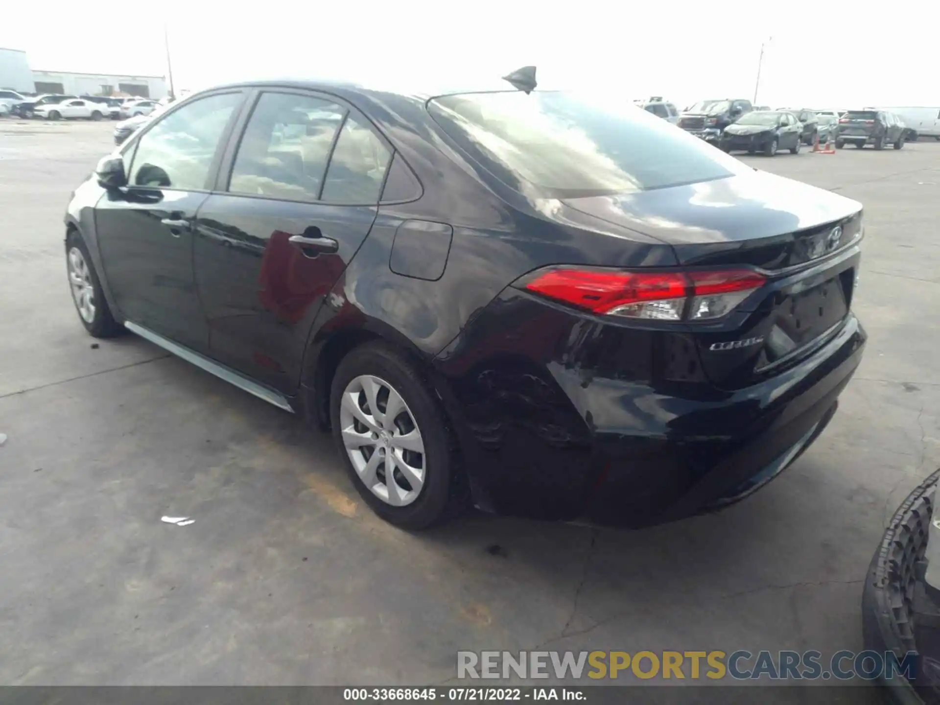 3 Photograph of a damaged car JTDEPRAE0LJ065364 TOYOTA COROLLA 2020