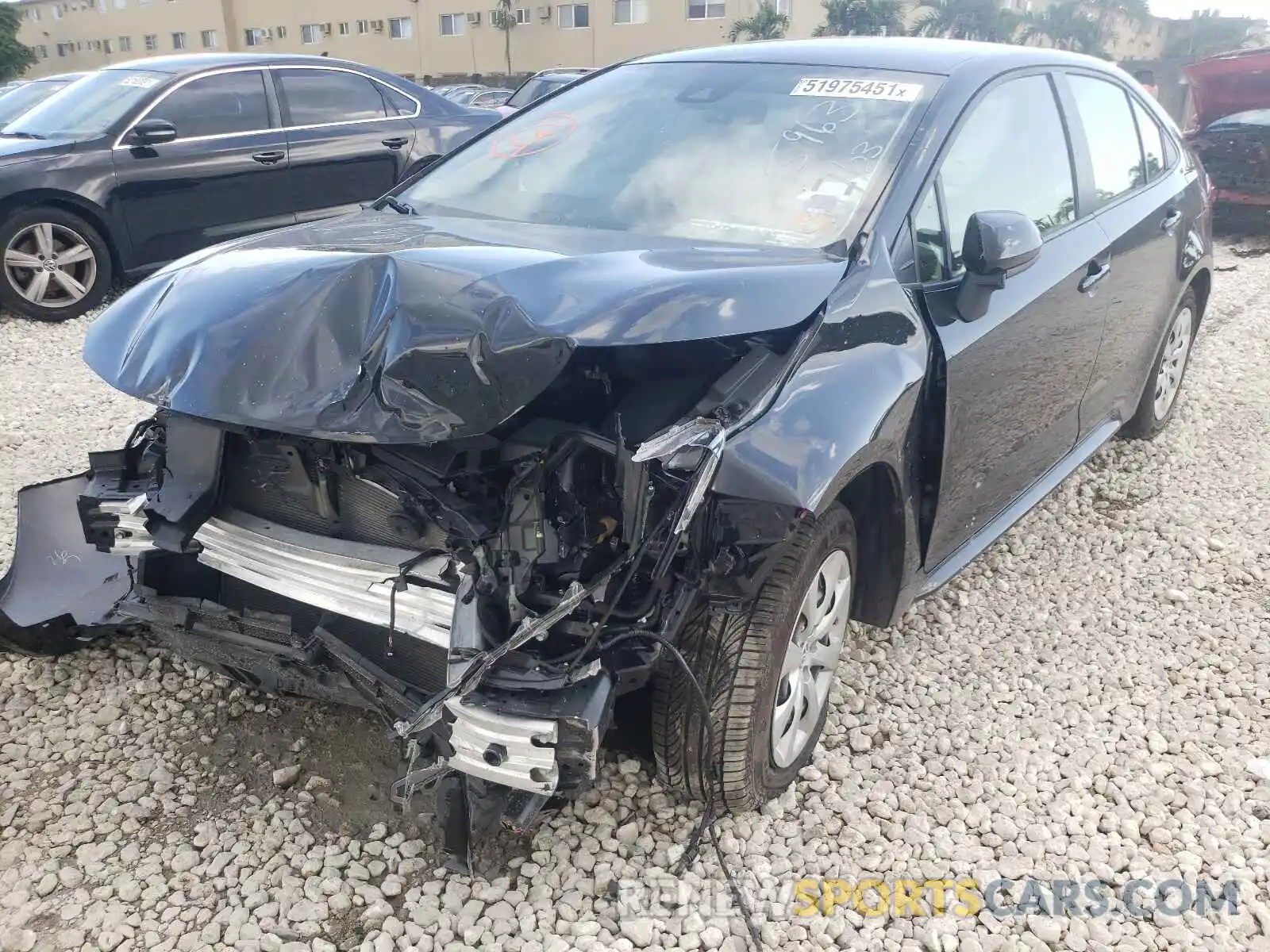 2 Photograph of a damaged car JTDEPRAE0LJ065963 TOYOTA COROLLA 2020