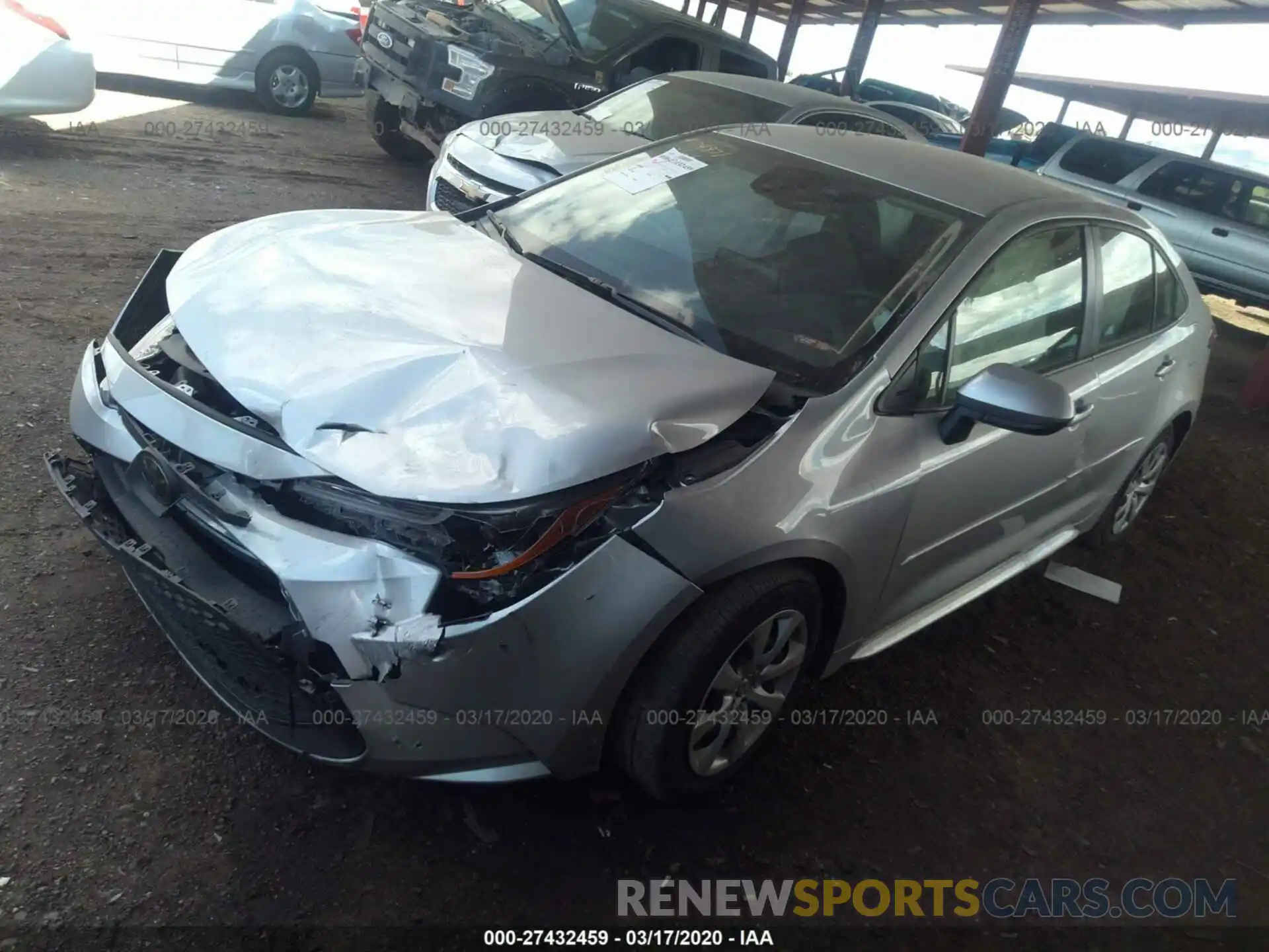 2 Photograph of a damaged car JTDEPRAE0LJ067860 TOYOTA COROLLA 2020