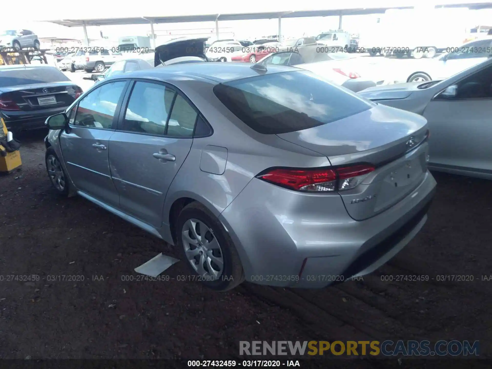 3 Photograph of a damaged car JTDEPRAE0LJ067860 TOYOTA COROLLA 2020