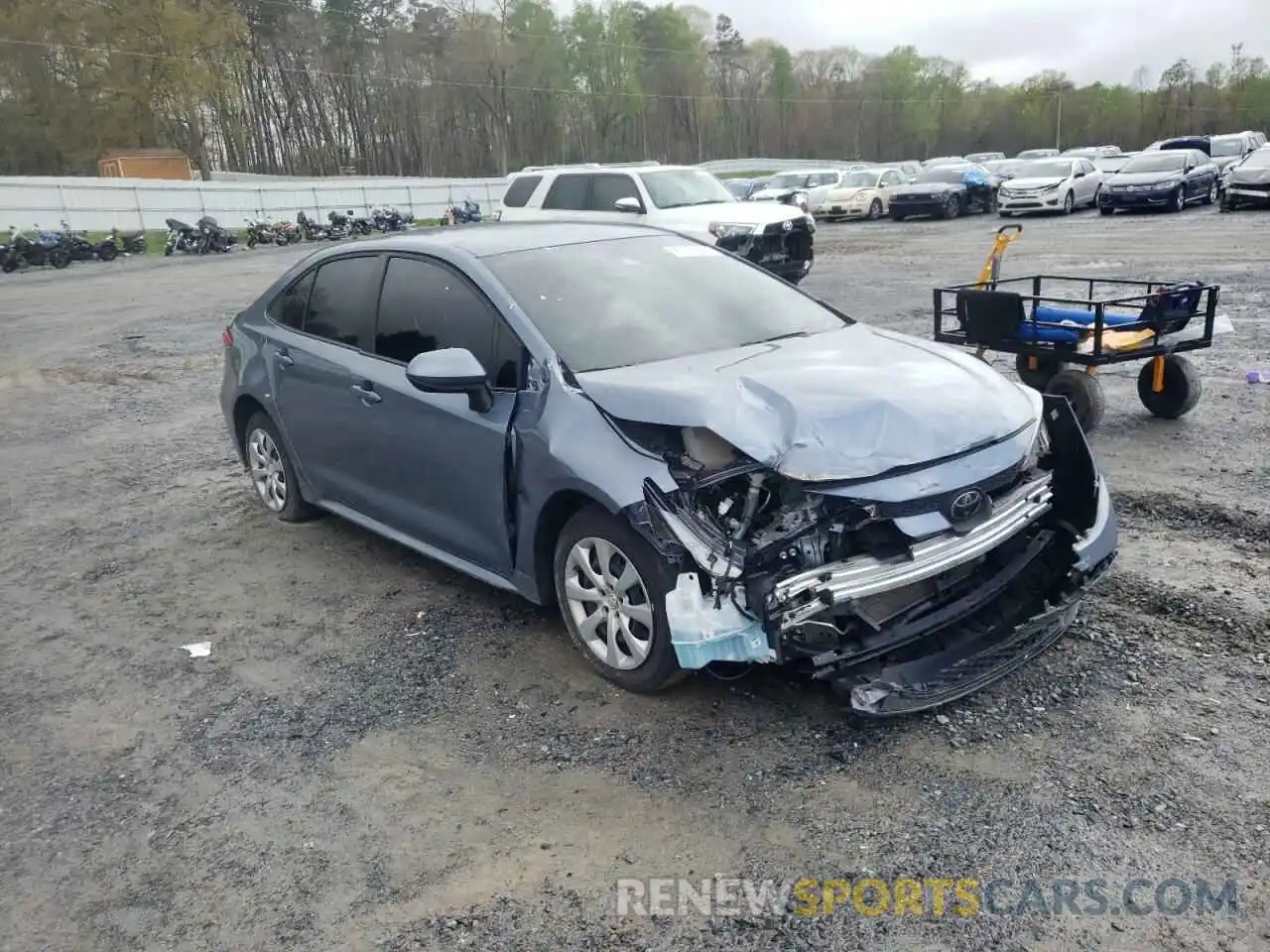 1 Photograph of a damaged car JTDEPRAE0LJ068460 TOYOTA COROLLA 2020