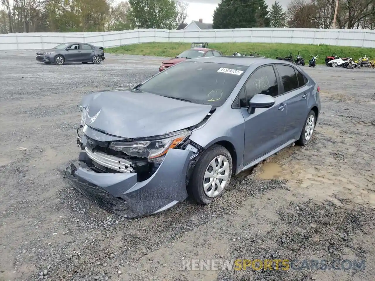 2 Photograph of a damaged car JTDEPRAE0LJ068460 TOYOTA COROLLA 2020