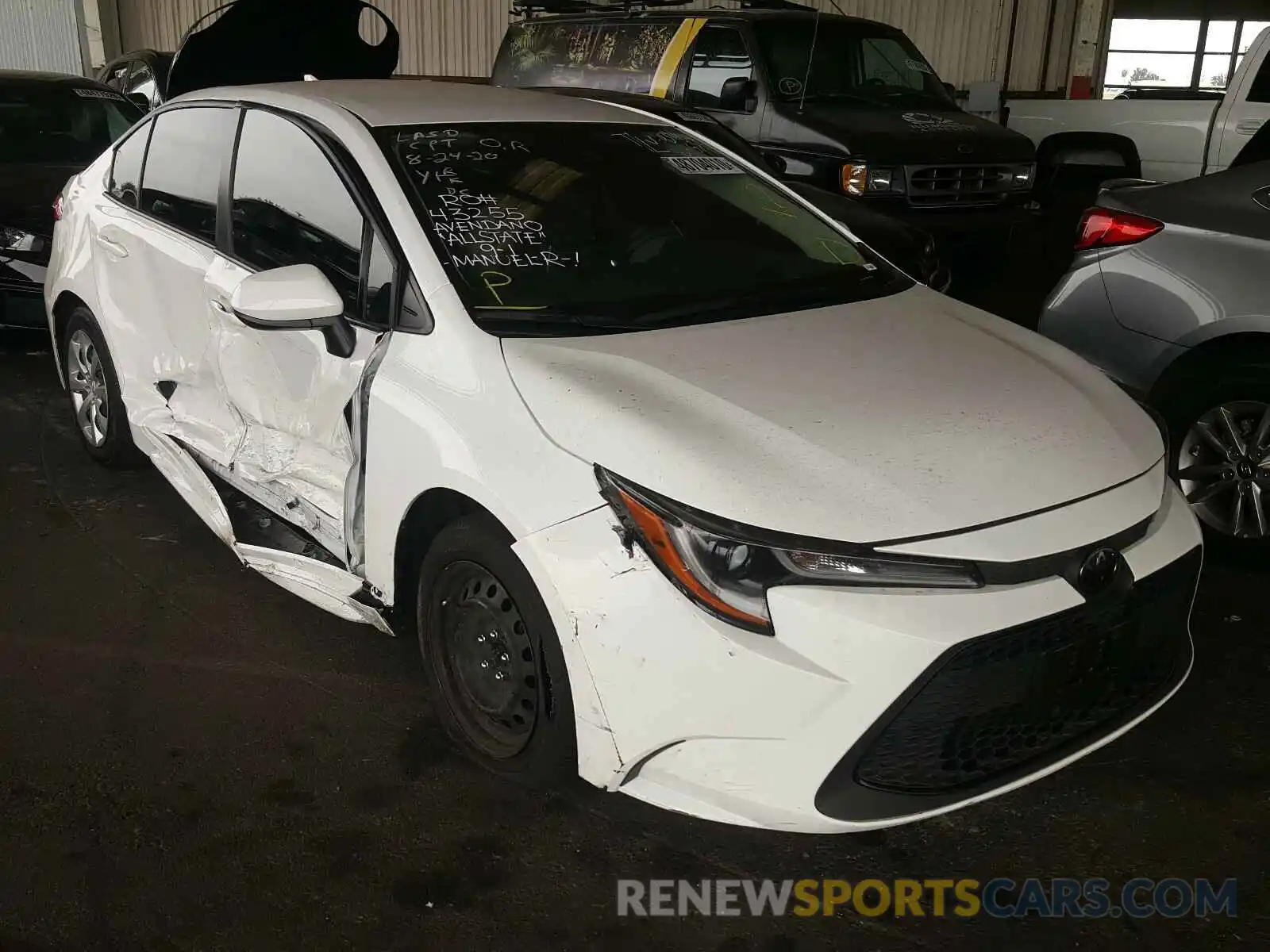 1 Photograph of a damaged car JTDEPRAE0LJ069396 TOYOTA COROLLA 2020