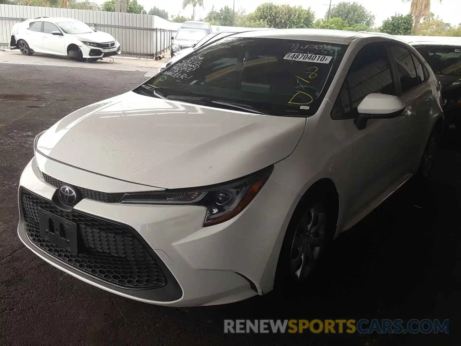 2 Photograph of a damaged car JTDEPRAE0LJ069396 TOYOTA COROLLA 2020