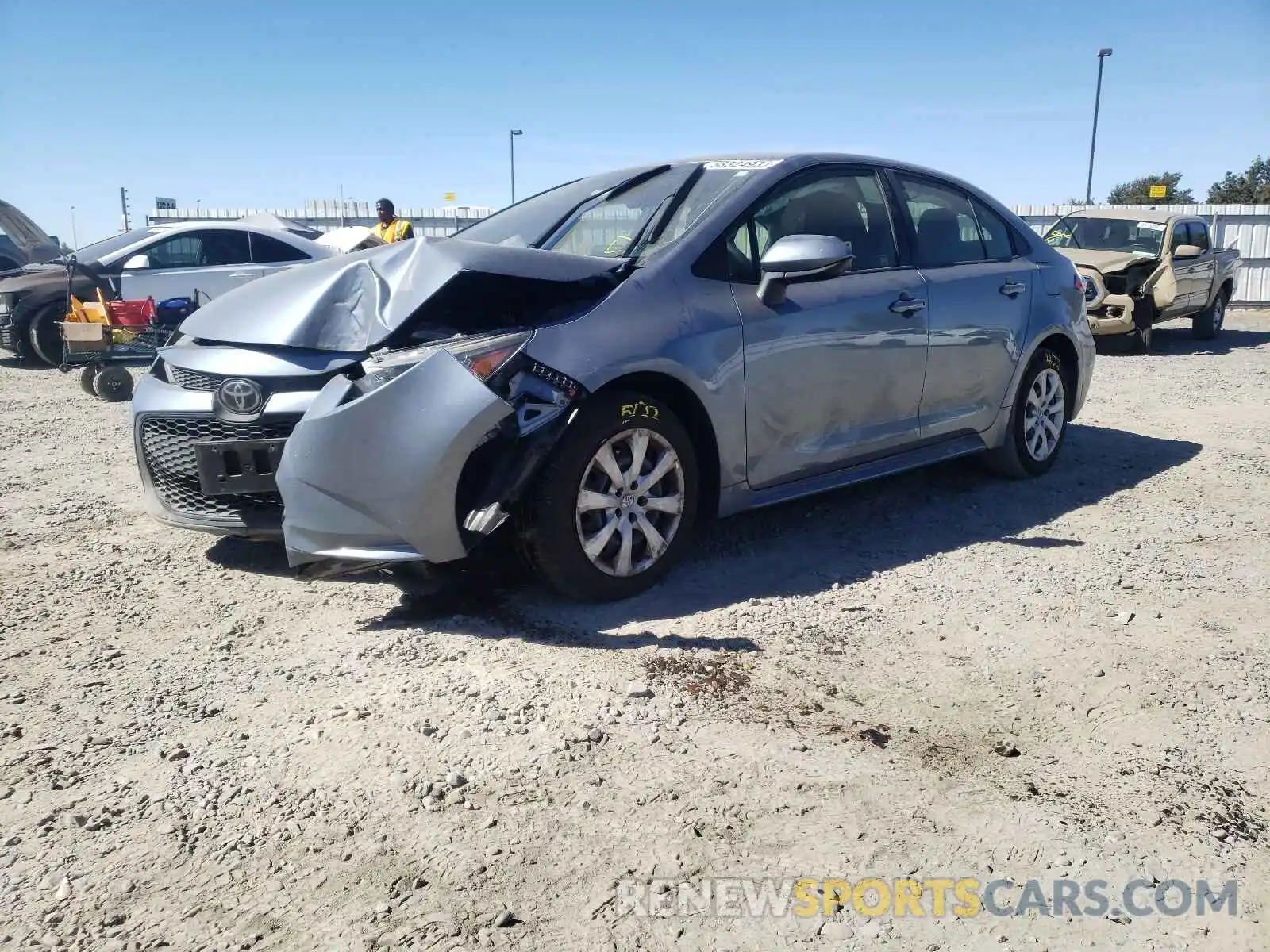 2 Photograph of a damaged car JTDEPRAE0LJ070483 TOYOTA COROLLA 2020