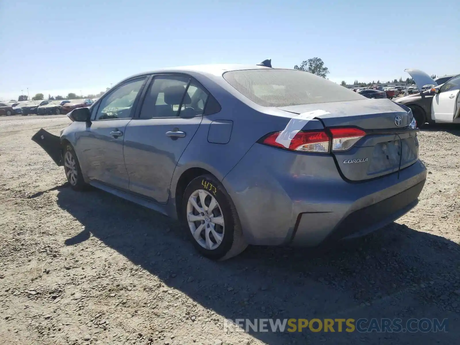 3 Photograph of a damaged car JTDEPRAE0LJ070483 TOYOTA COROLLA 2020