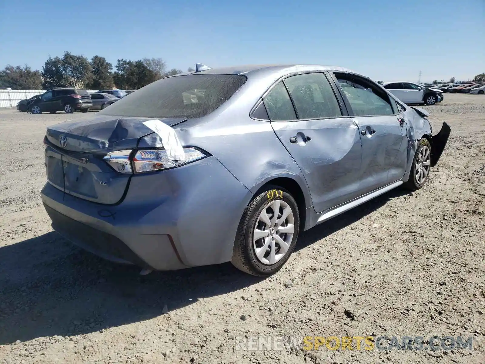 4 Photograph of a damaged car JTDEPRAE0LJ070483 TOYOTA COROLLA 2020