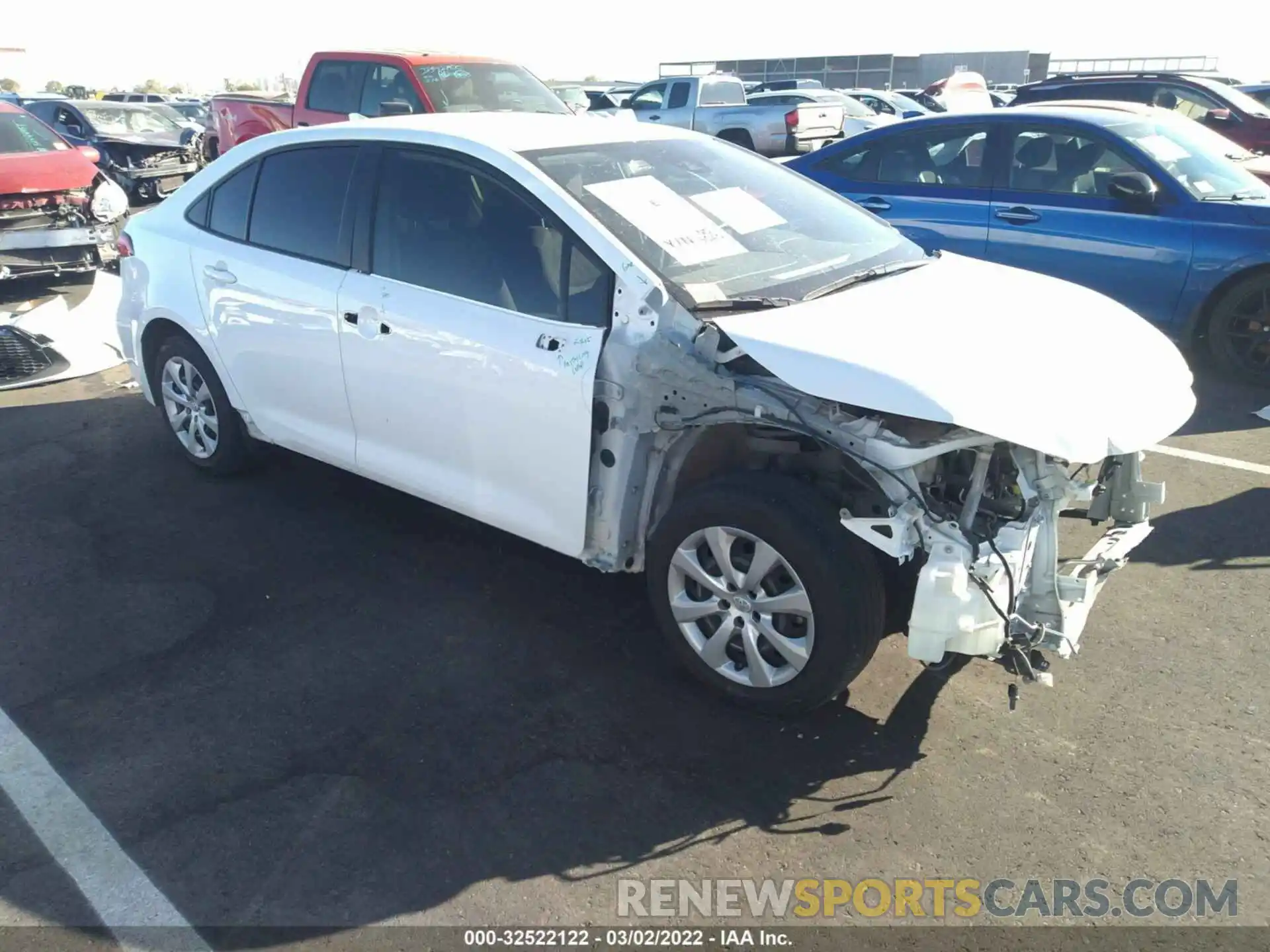 1 Photograph of a damaged car JTDEPRAE0LJ071360 TOYOTA COROLLA 2020