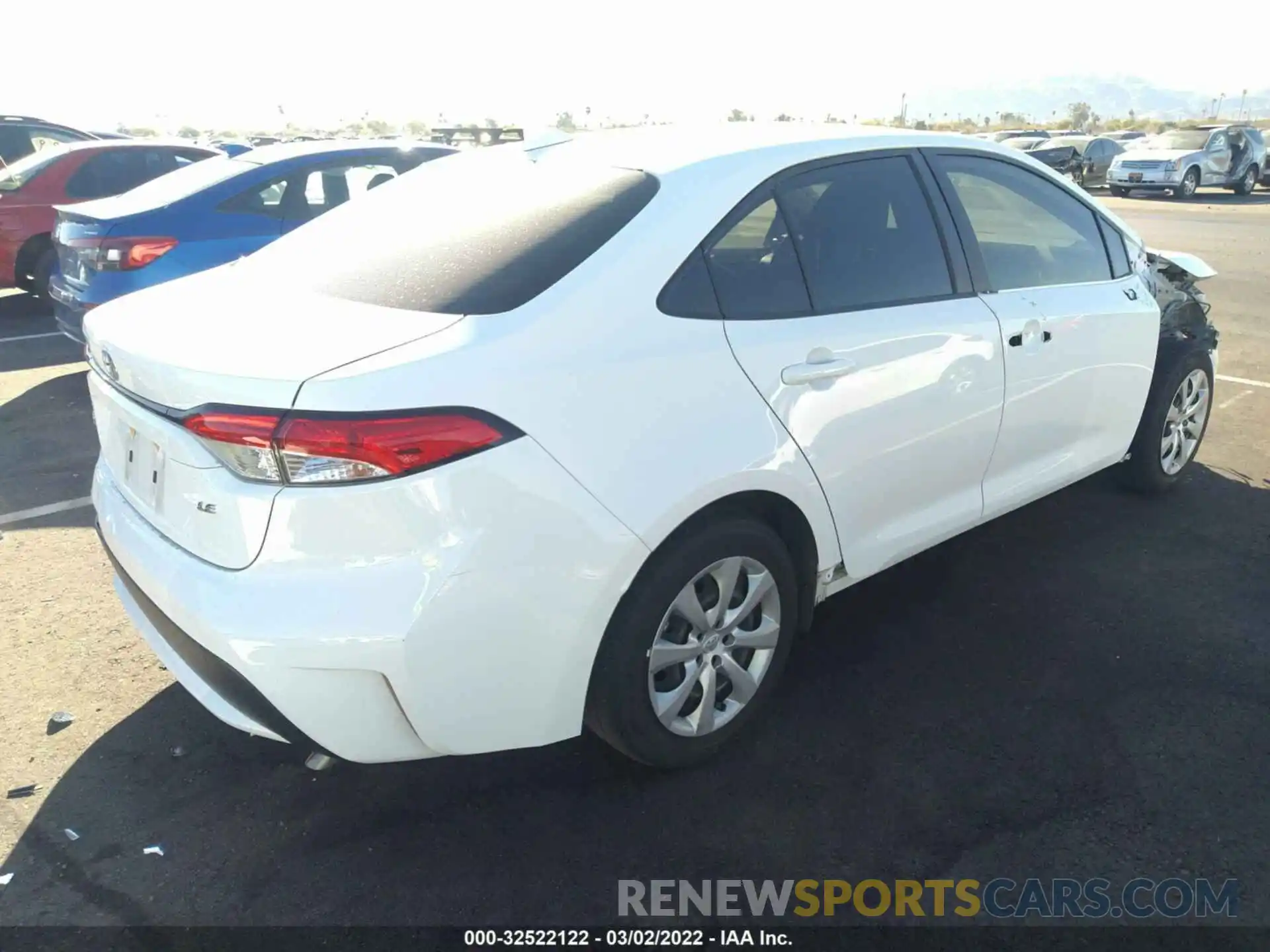 4 Photograph of a damaged car JTDEPRAE0LJ071360 TOYOTA COROLLA 2020