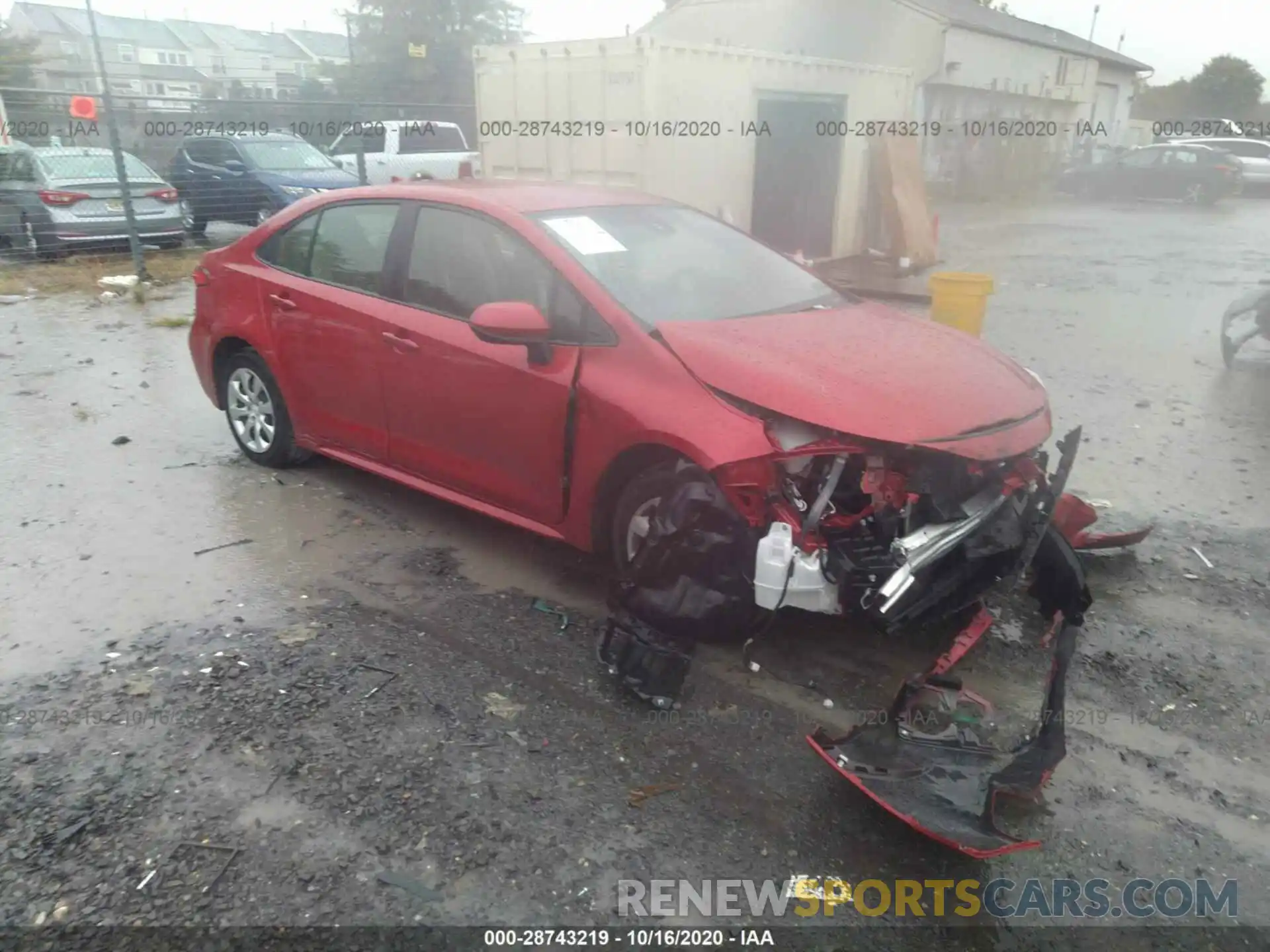 1 Photograph of a damaged car JTDEPRAE0LJ071424 TOYOTA COROLLA 2020