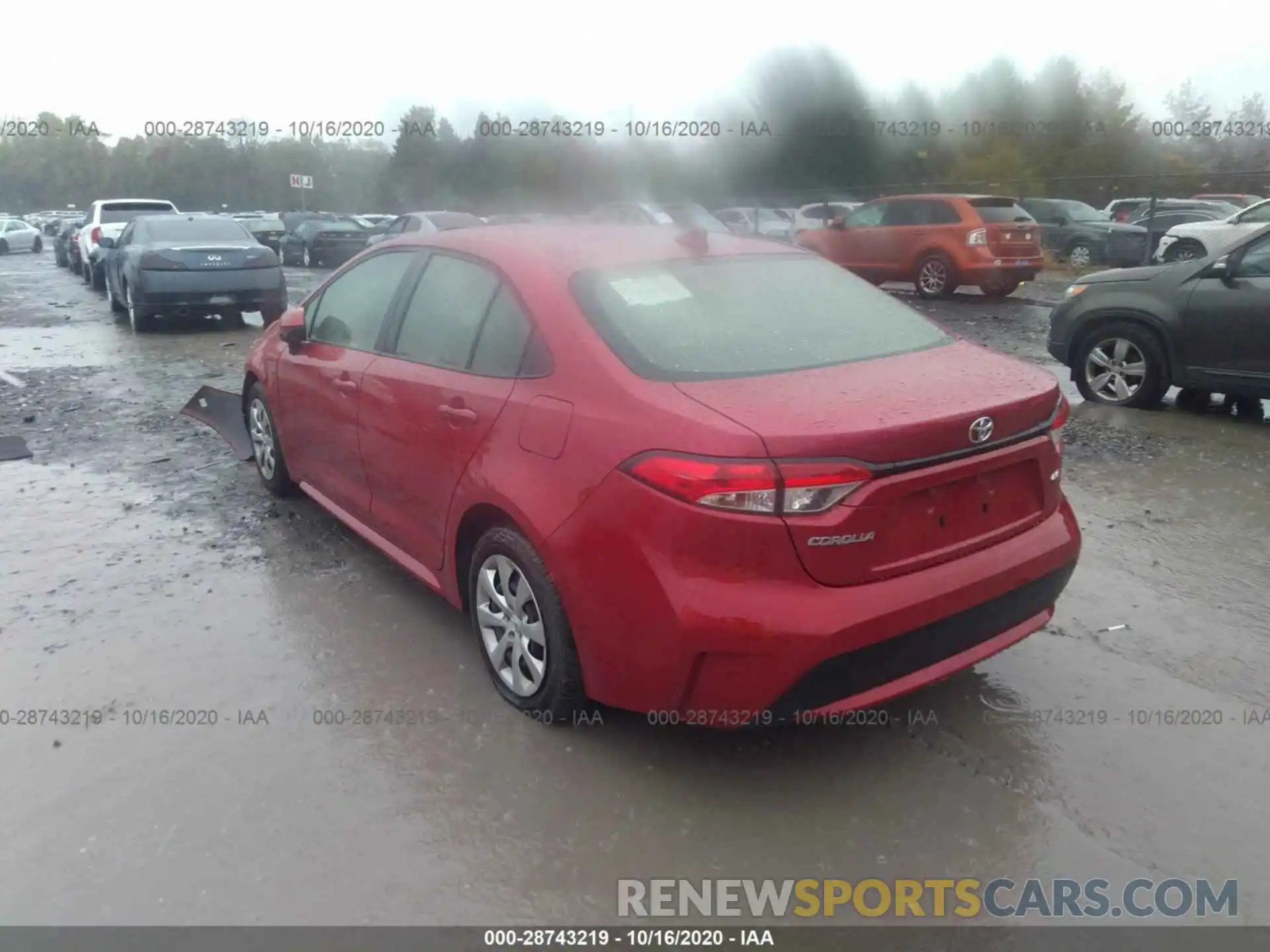 3 Photograph of a damaged car JTDEPRAE0LJ071424 TOYOTA COROLLA 2020