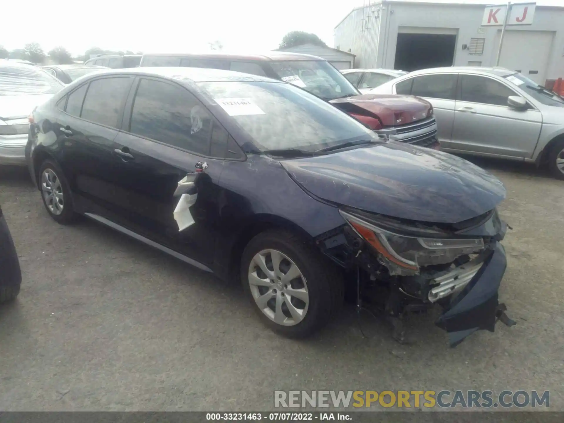 1 Photograph of a damaged car JTDEPRAE0LJ072184 TOYOTA COROLLA 2020