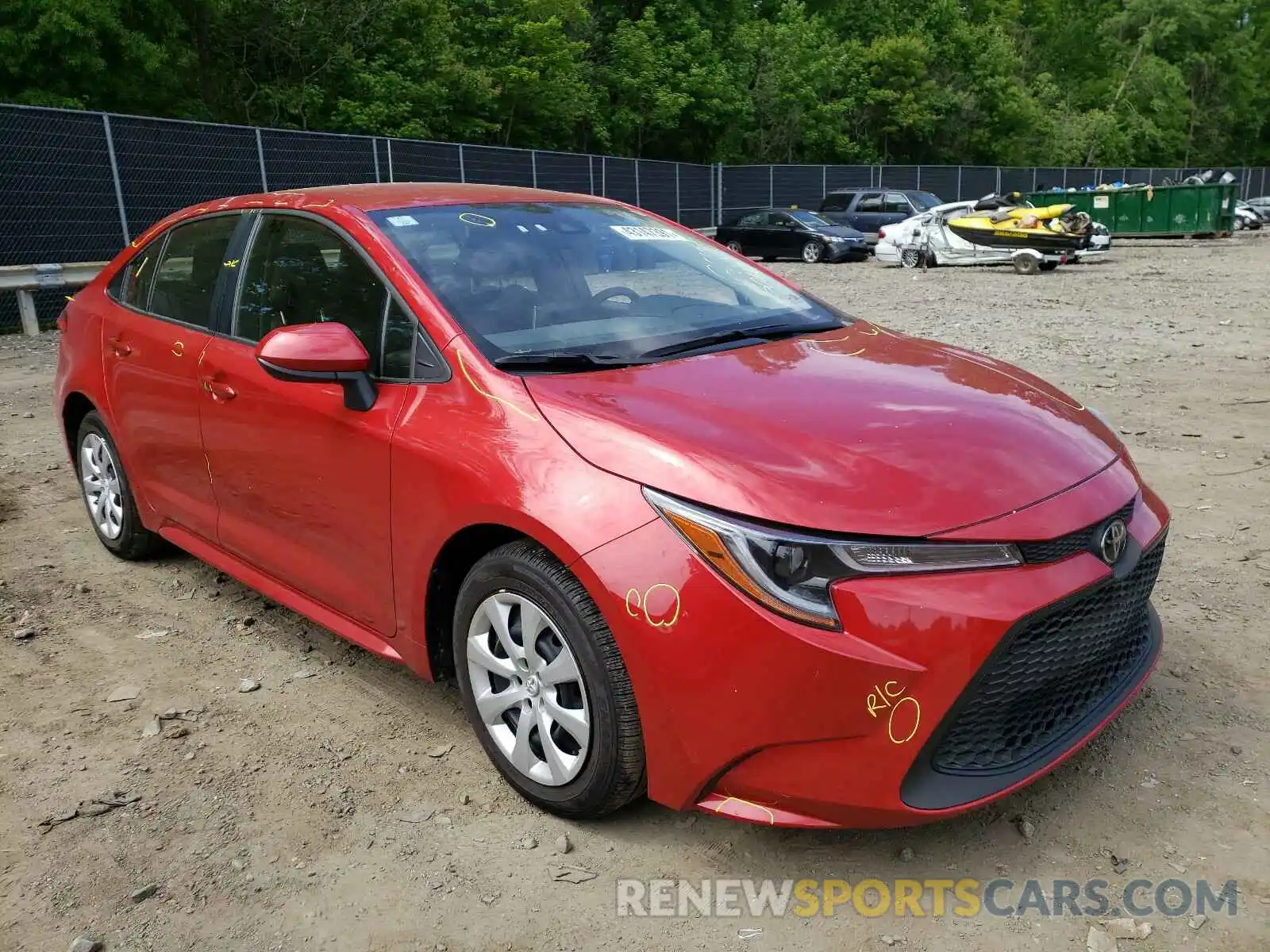 1 Photograph of a damaged car JTDEPRAE0LJ073139 TOYOTA COROLLA 2020