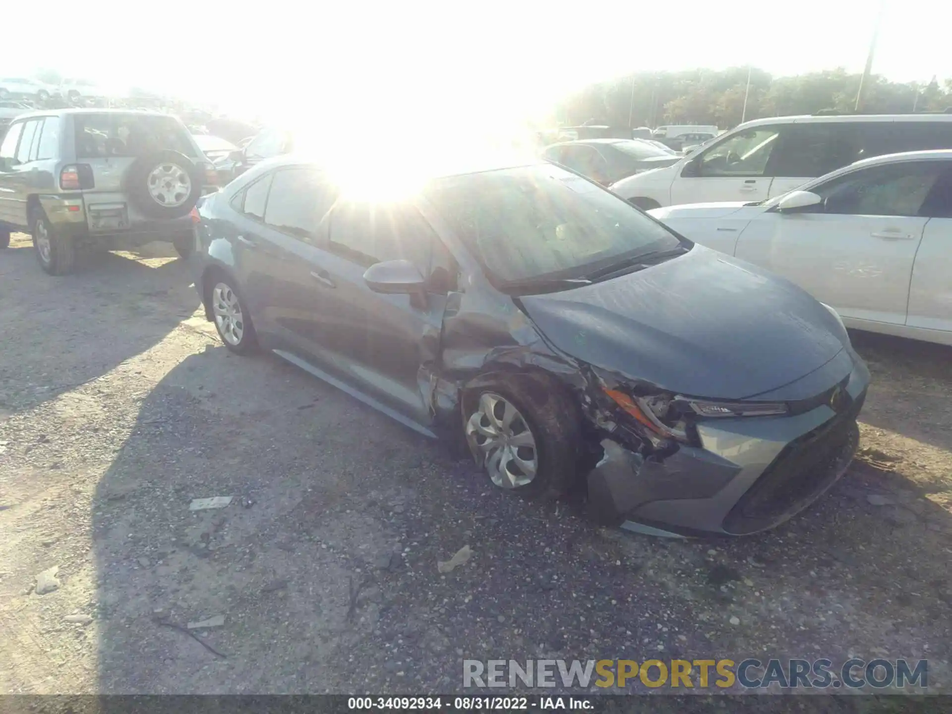 1 Photograph of a damaged car JTDEPRAE0LJ073254 TOYOTA COROLLA 2020