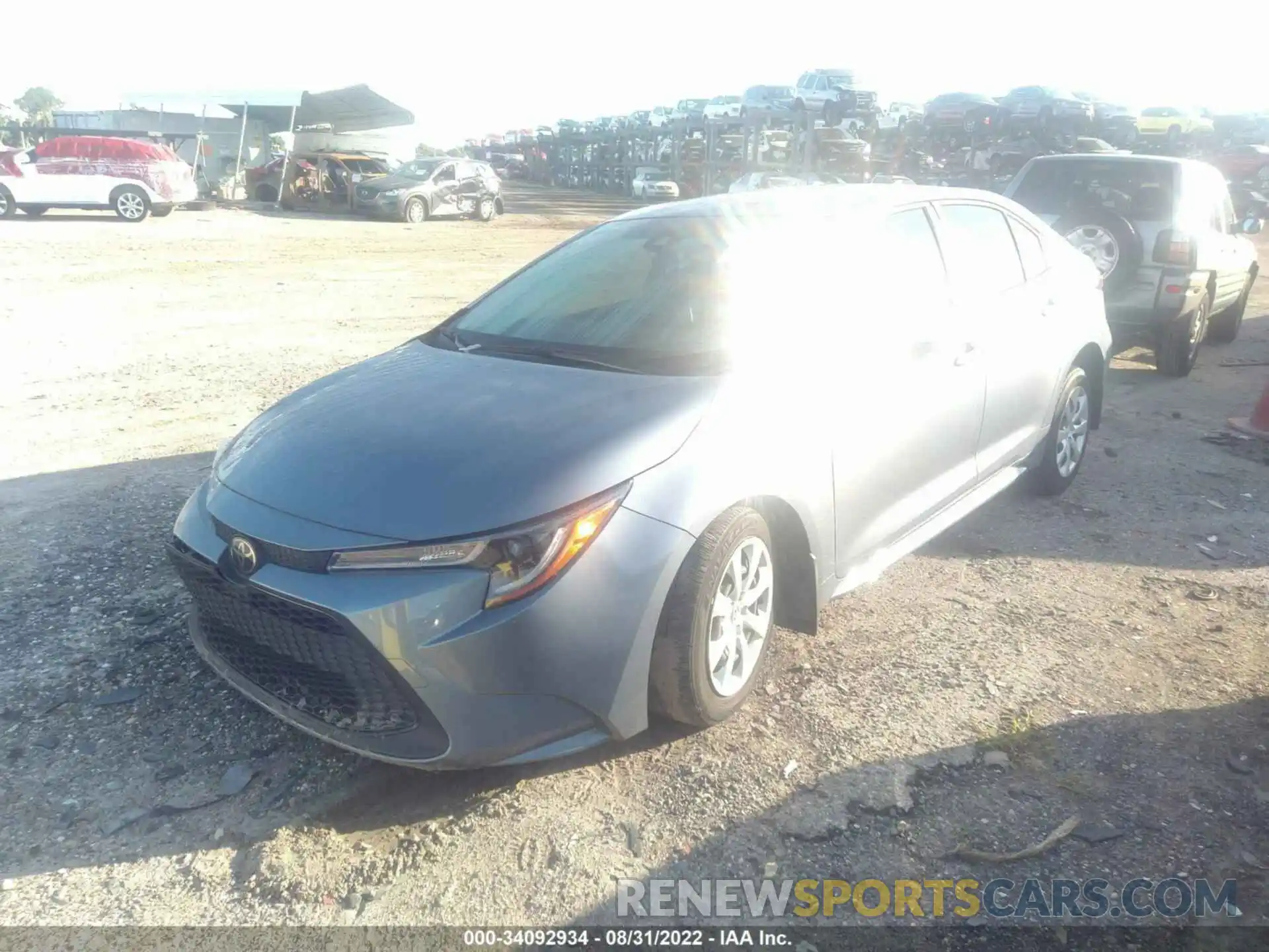 2 Photograph of a damaged car JTDEPRAE0LJ073254 TOYOTA COROLLA 2020