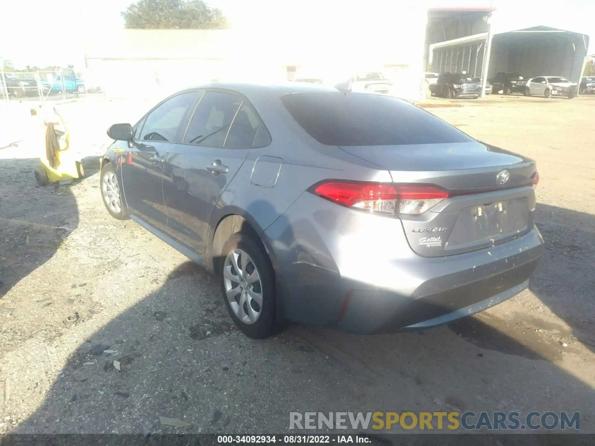 3 Photograph of a damaged car JTDEPRAE0LJ073254 TOYOTA COROLLA 2020