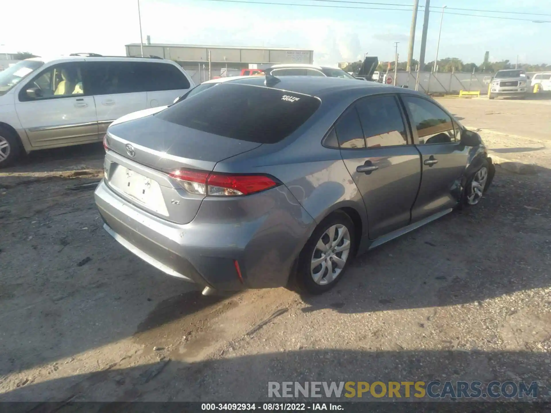 4 Photograph of a damaged car JTDEPRAE0LJ073254 TOYOTA COROLLA 2020