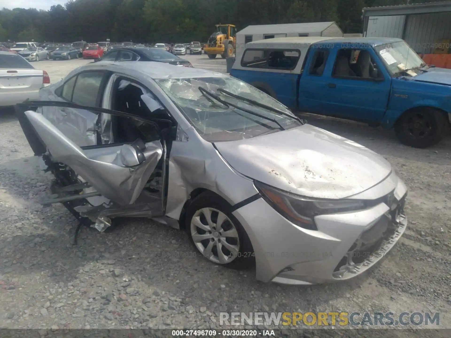 1 Photograph of a damaged car JTDEPRAE0LJ073495 TOYOTA COROLLA 2020