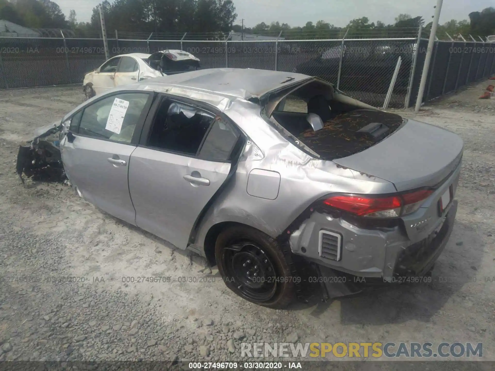 3 Photograph of a damaged car JTDEPRAE0LJ073495 TOYOTA COROLLA 2020