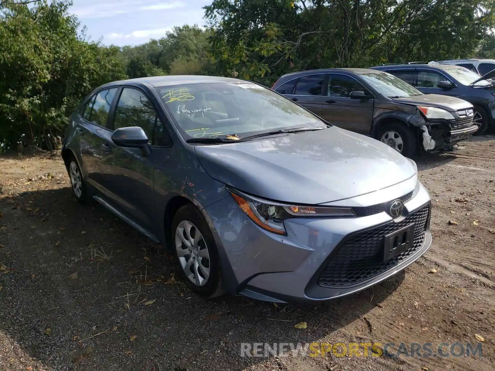 1 Photograph of a damaged car JTDEPRAE0LJ073660 TOYOTA COROLLA 2020