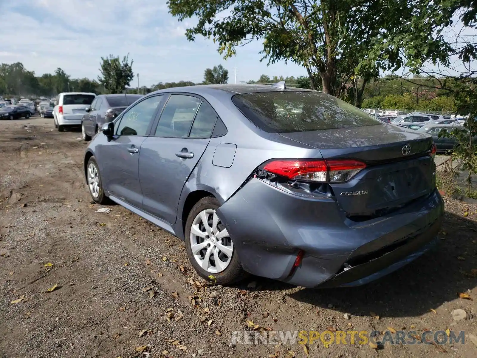 3 Photograph of a damaged car JTDEPRAE0LJ073660 TOYOTA COROLLA 2020