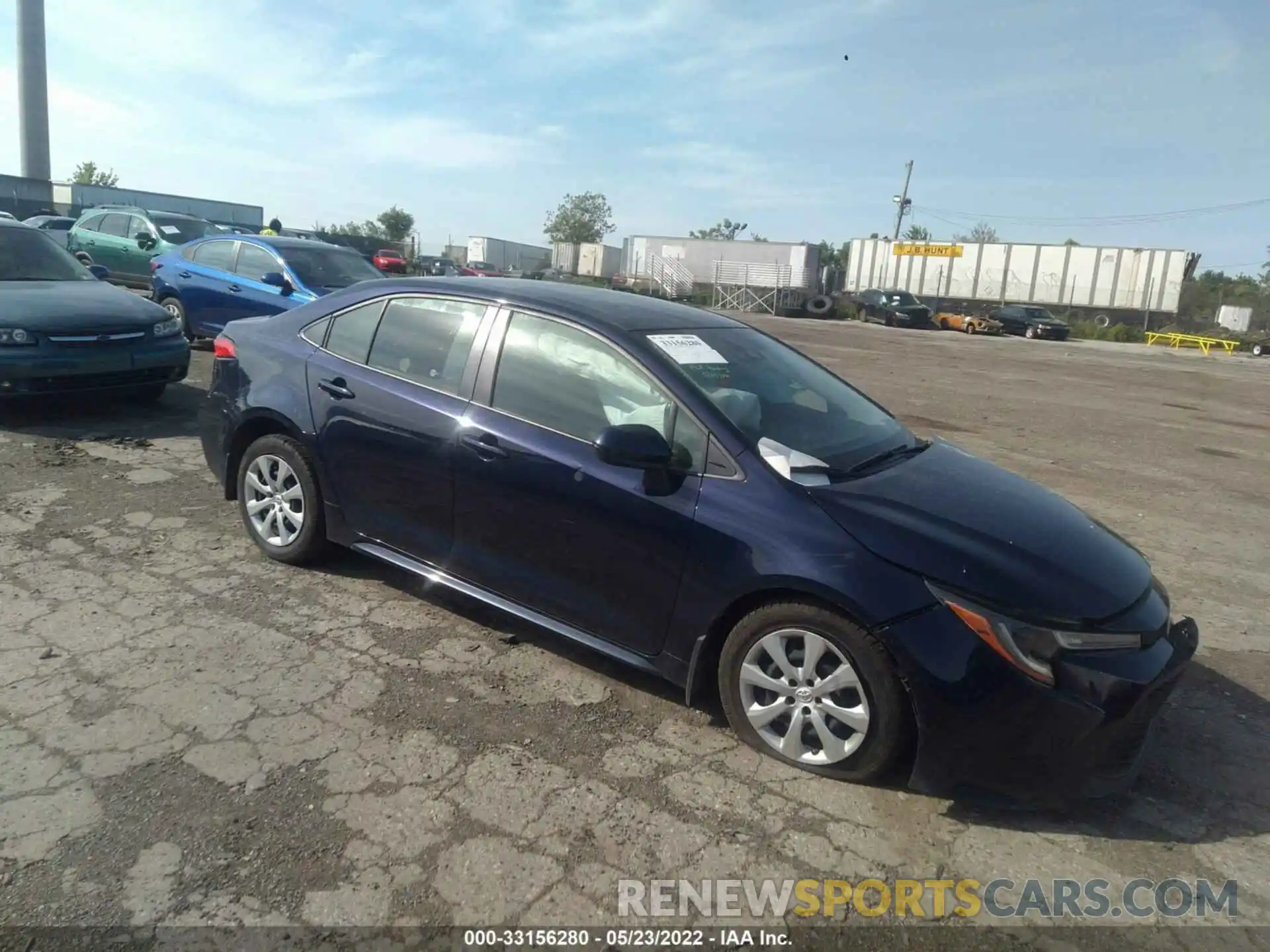 1 Photograph of a damaged car JTDEPRAE0LJ074033 TOYOTA COROLLA 2020