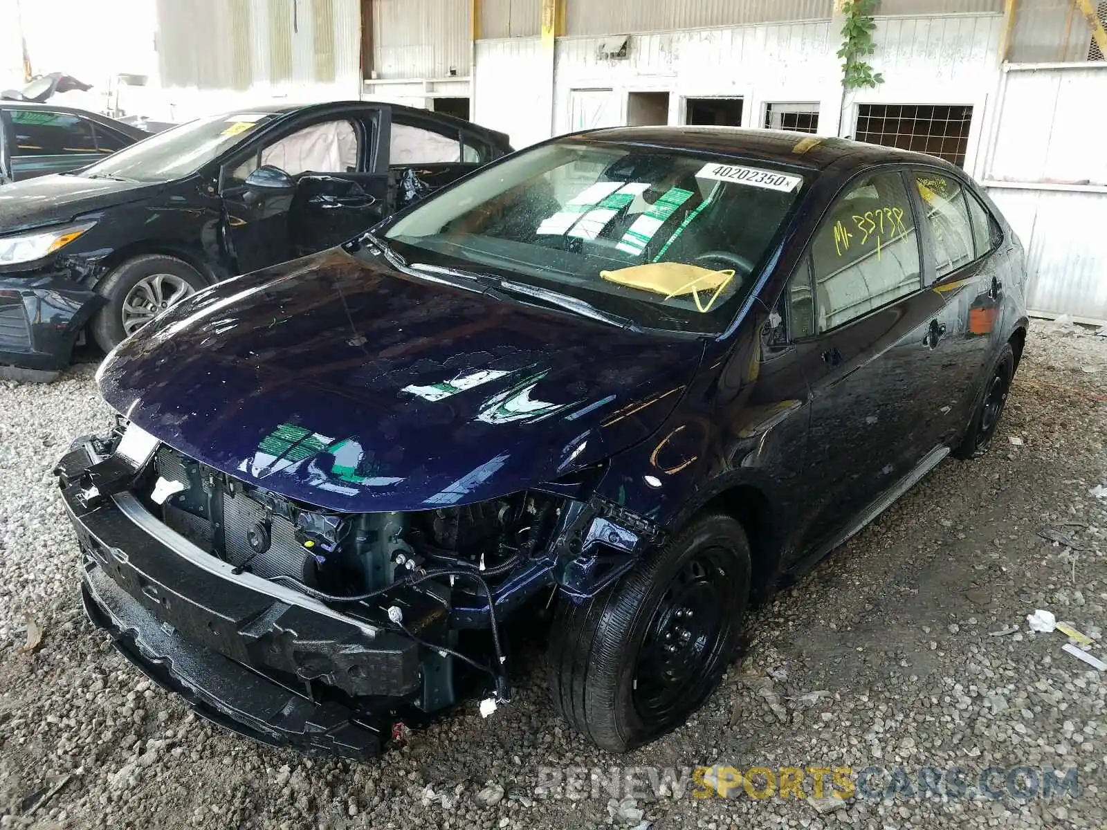 2 Photograph of a damaged car JTDEPRAE0LJ074078 TOYOTA COROLLA 2020