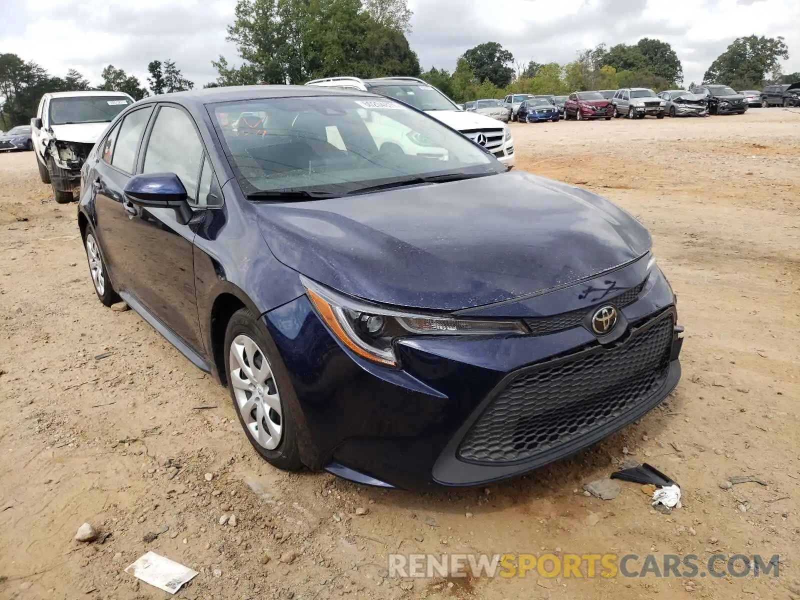 1 Photograph of a damaged car JTDEPRAE0LJ075134 TOYOTA COROLLA 2020