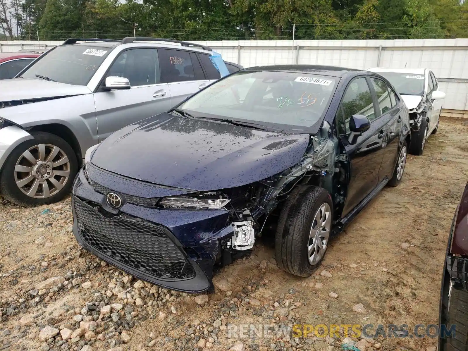 2 Photograph of a damaged car JTDEPRAE0LJ075134 TOYOTA COROLLA 2020