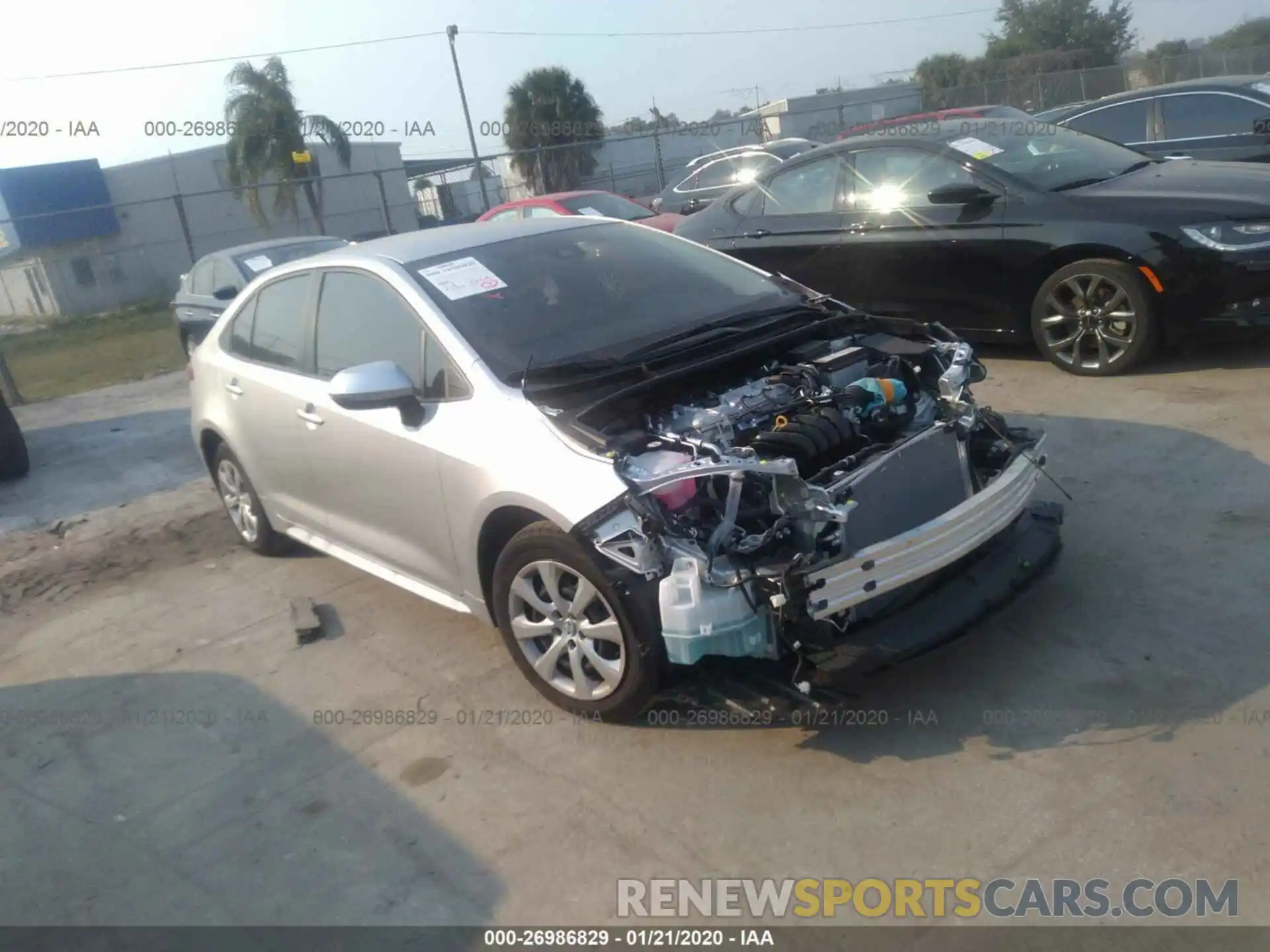 1 Photograph of a damaged car JTDEPRAE0LJ076896 TOYOTA COROLLA 2020