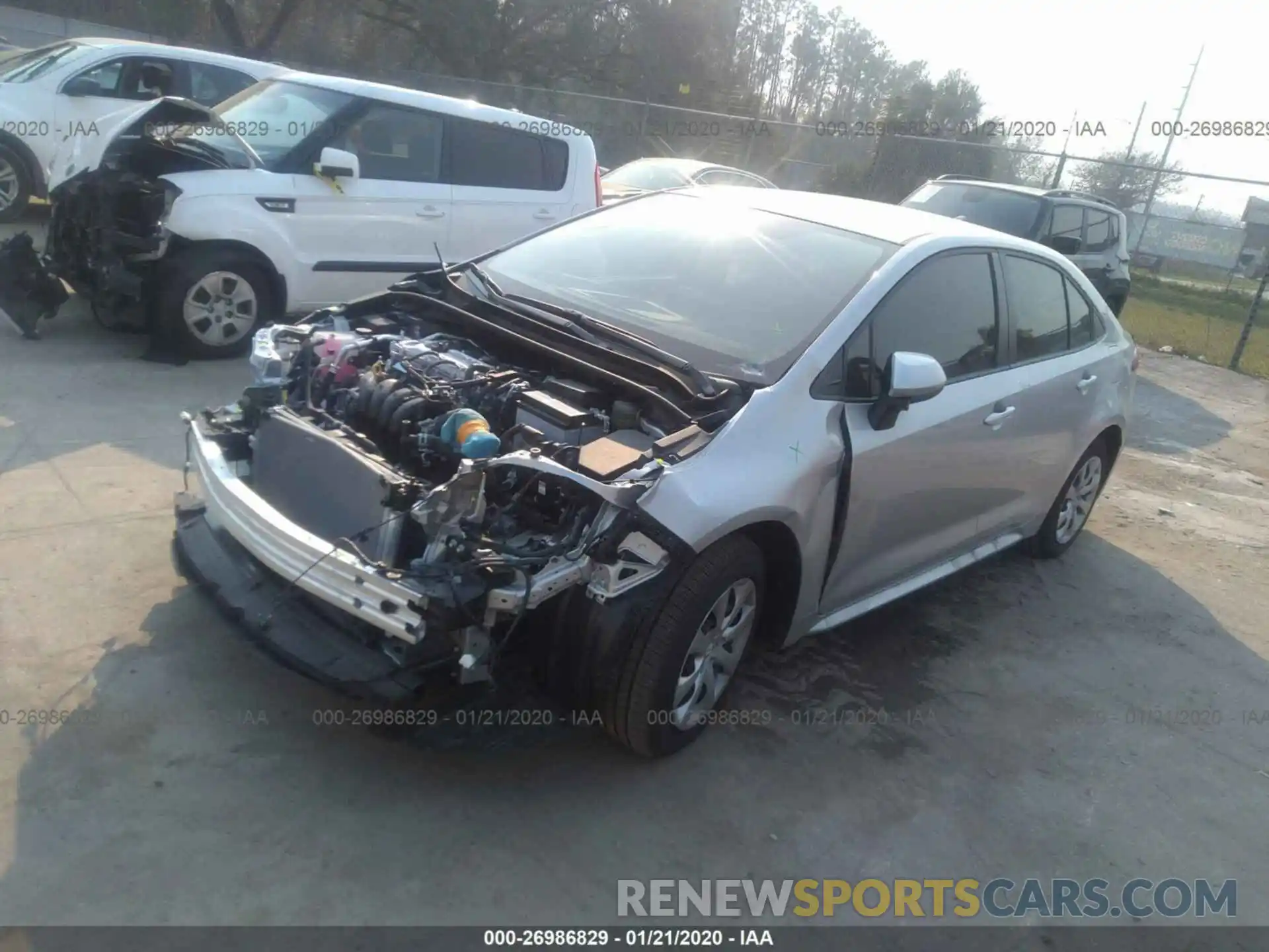 2 Фотография поврежденного автомобиля JTDEPRAE0LJ076896 TOYOTA COROLLA 2020