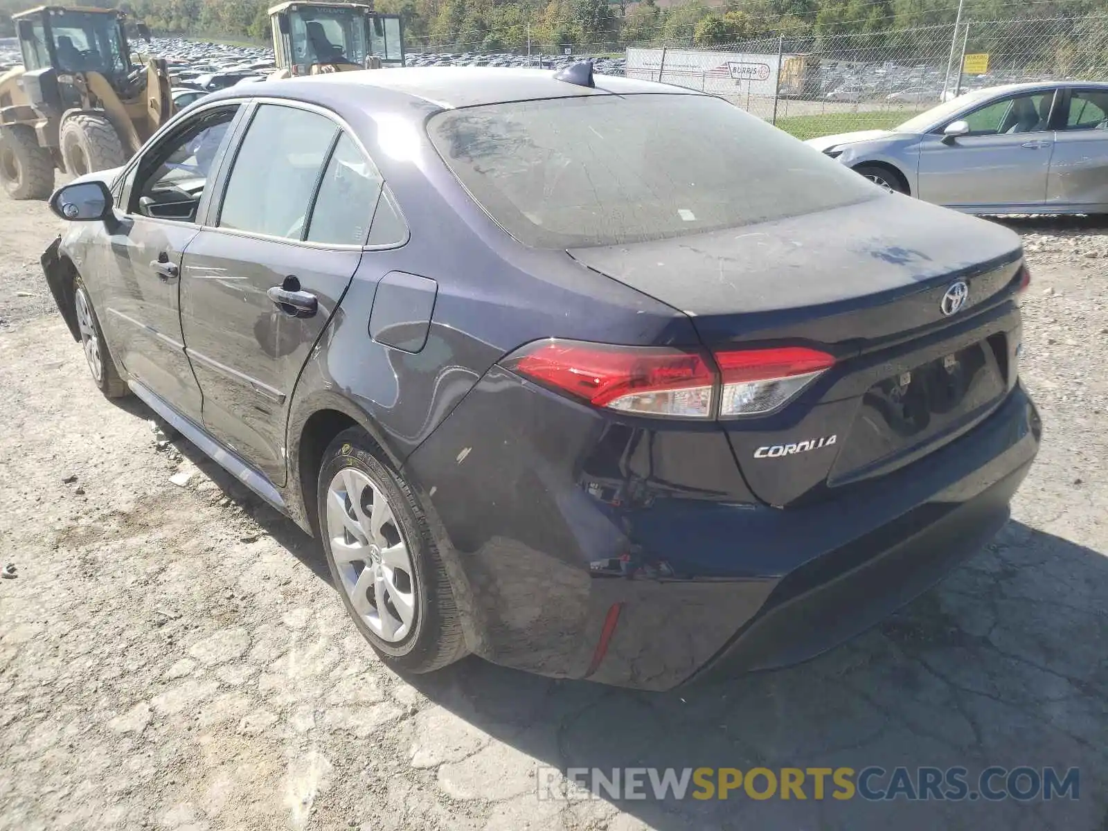 3 Photograph of a damaged car JTDEPRAE0LJ077711 TOYOTA COROLLA 2020