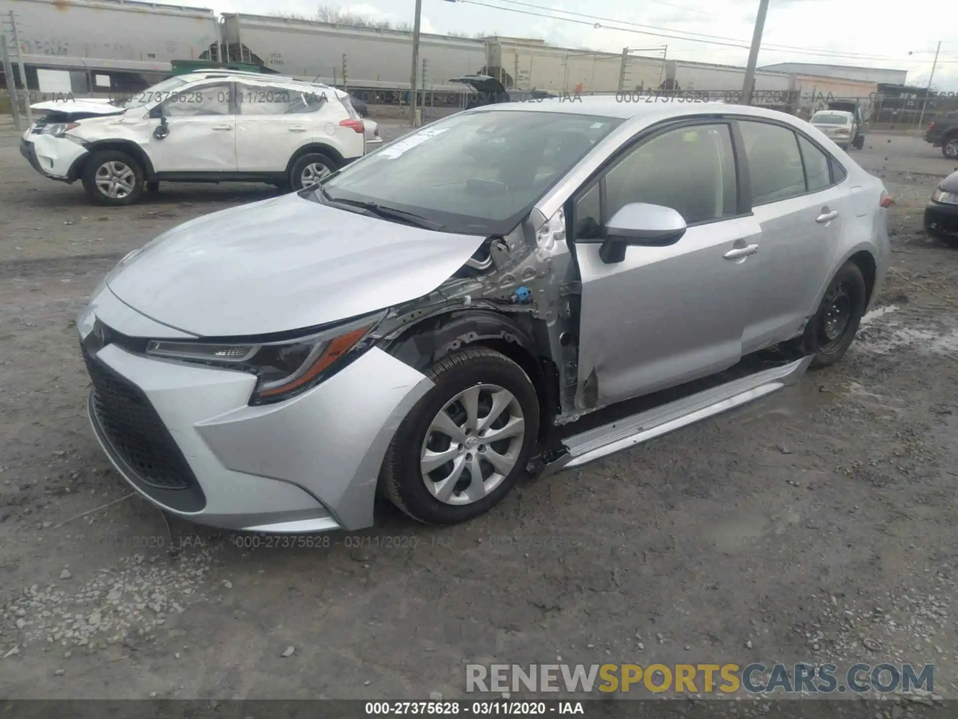 2 Photograph of a damaged car JTDEPRAE0LJ077773 TOYOTA COROLLA 2020