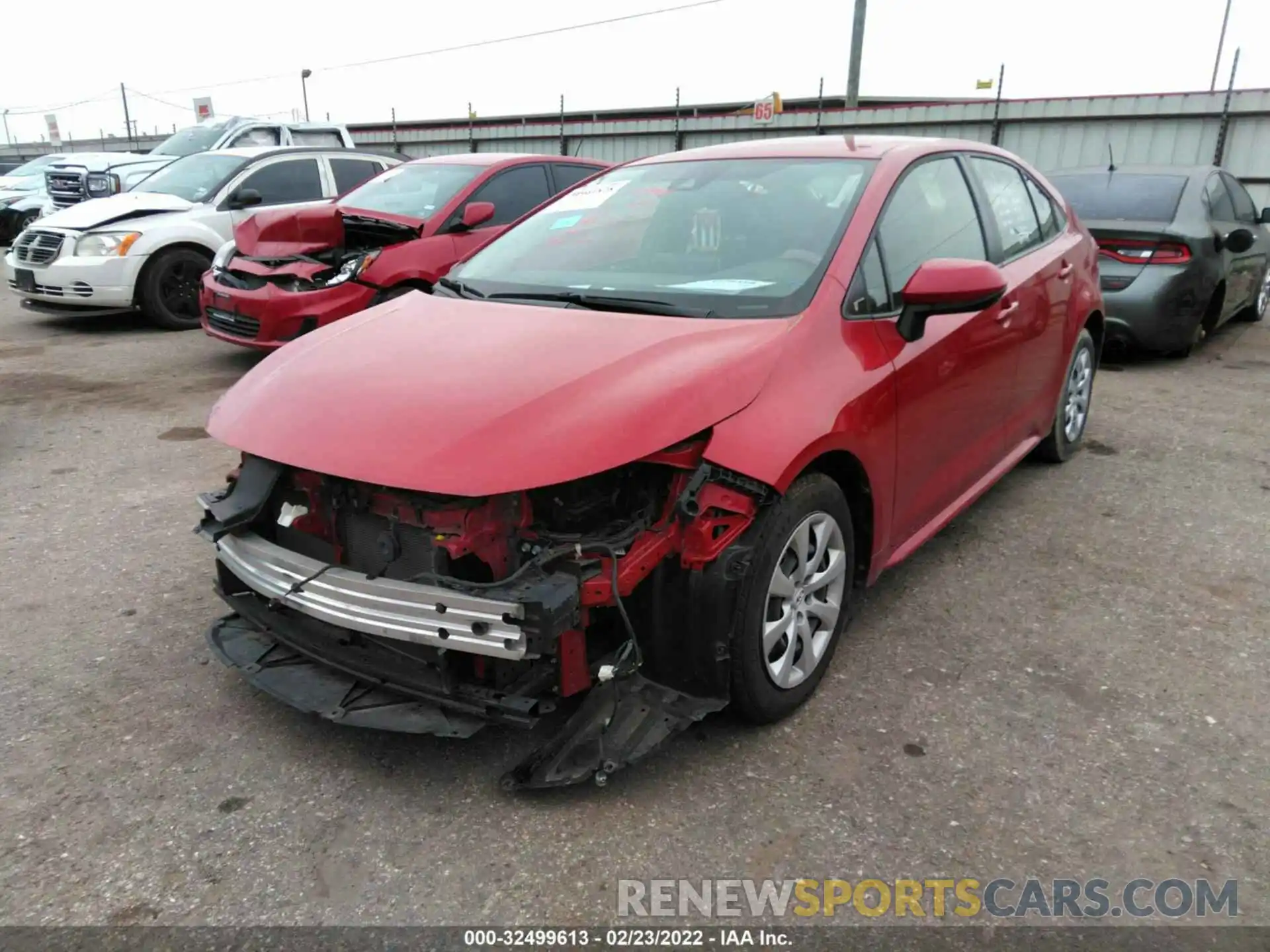 2 Photograph of a damaged car JTDEPRAE0LJ077790 TOYOTA COROLLA 2020