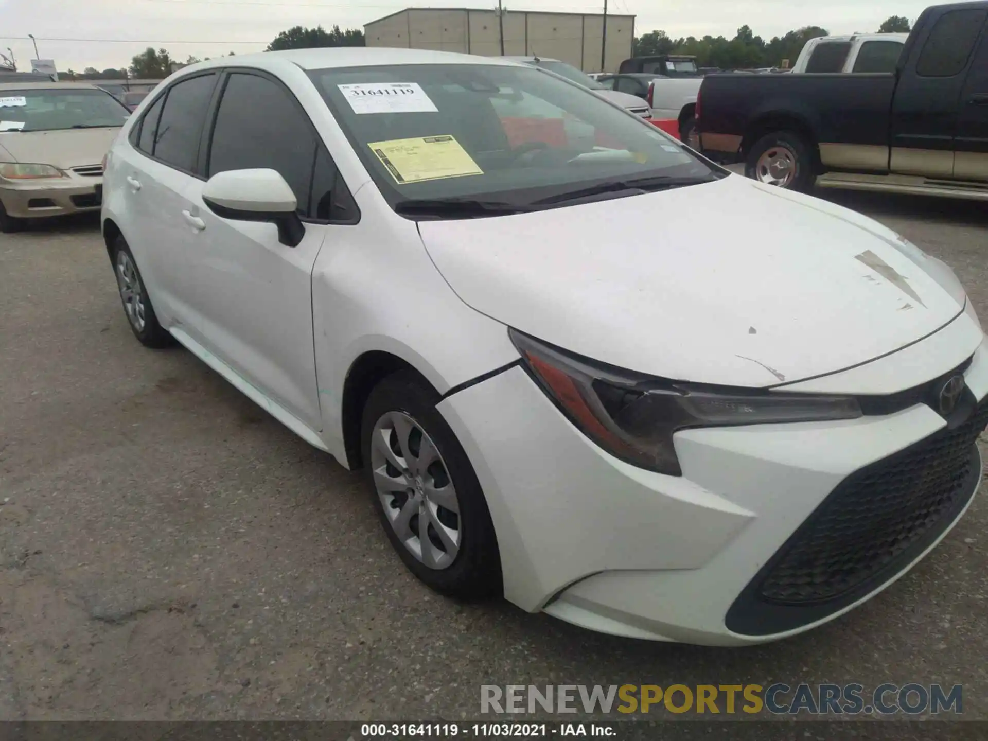 1 Photograph of a damaged car JTDEPRAE0LJ078387 TOYOTA COROLLA 2020