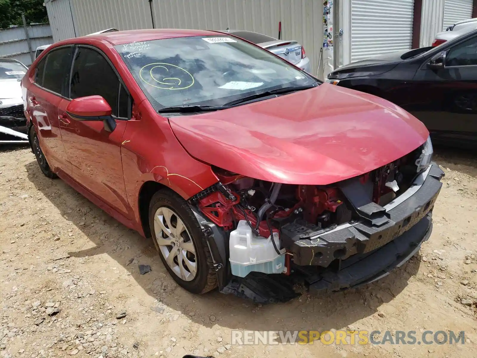 1 Photograph of a damaged car JTDEPRAE0LJ078891 TOYOTA COROLLA 2020