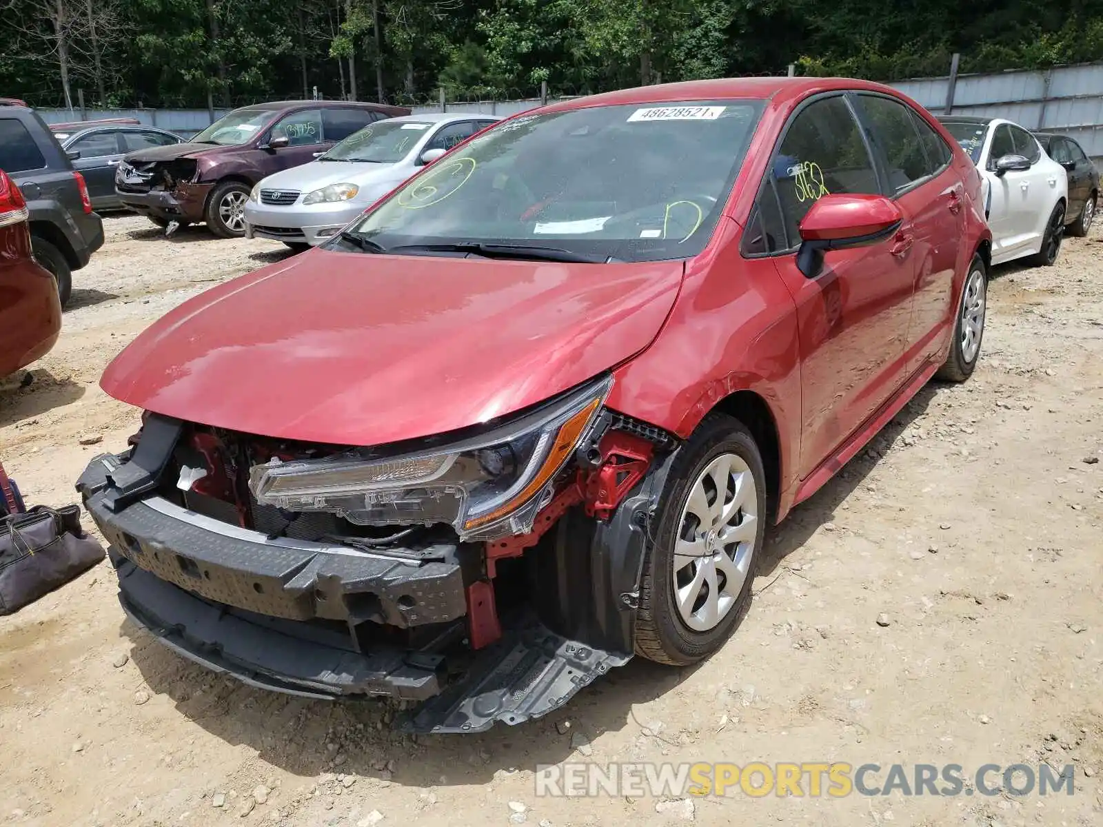 2 Photograph of a damaged car JTDEPRAE0LJ078891 TOYOTA COROLLA 2020