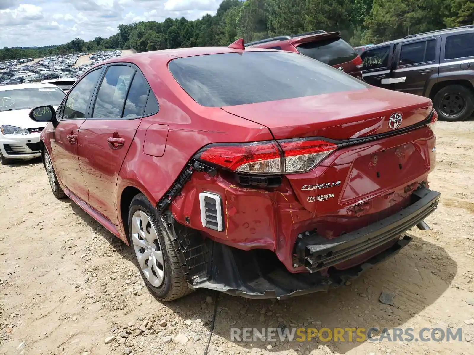 3 Photograph of a damaged car JTDEPRAE0LJ078891 TOYOTA COROLLA 2020