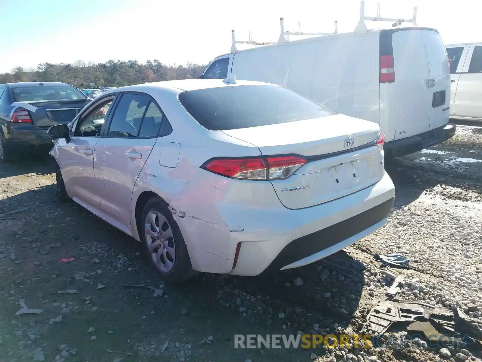 3 Photograph of a damaged car JTDEPRAE0LJ079037 TOYOTA COROLLA 2020