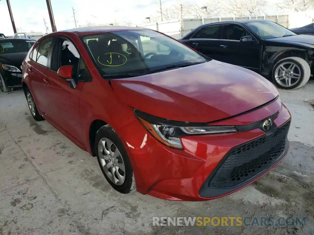 1 Photograph of a damaged car JTDEPRAE0LJ079314 TOYOTA COROLLA 2020